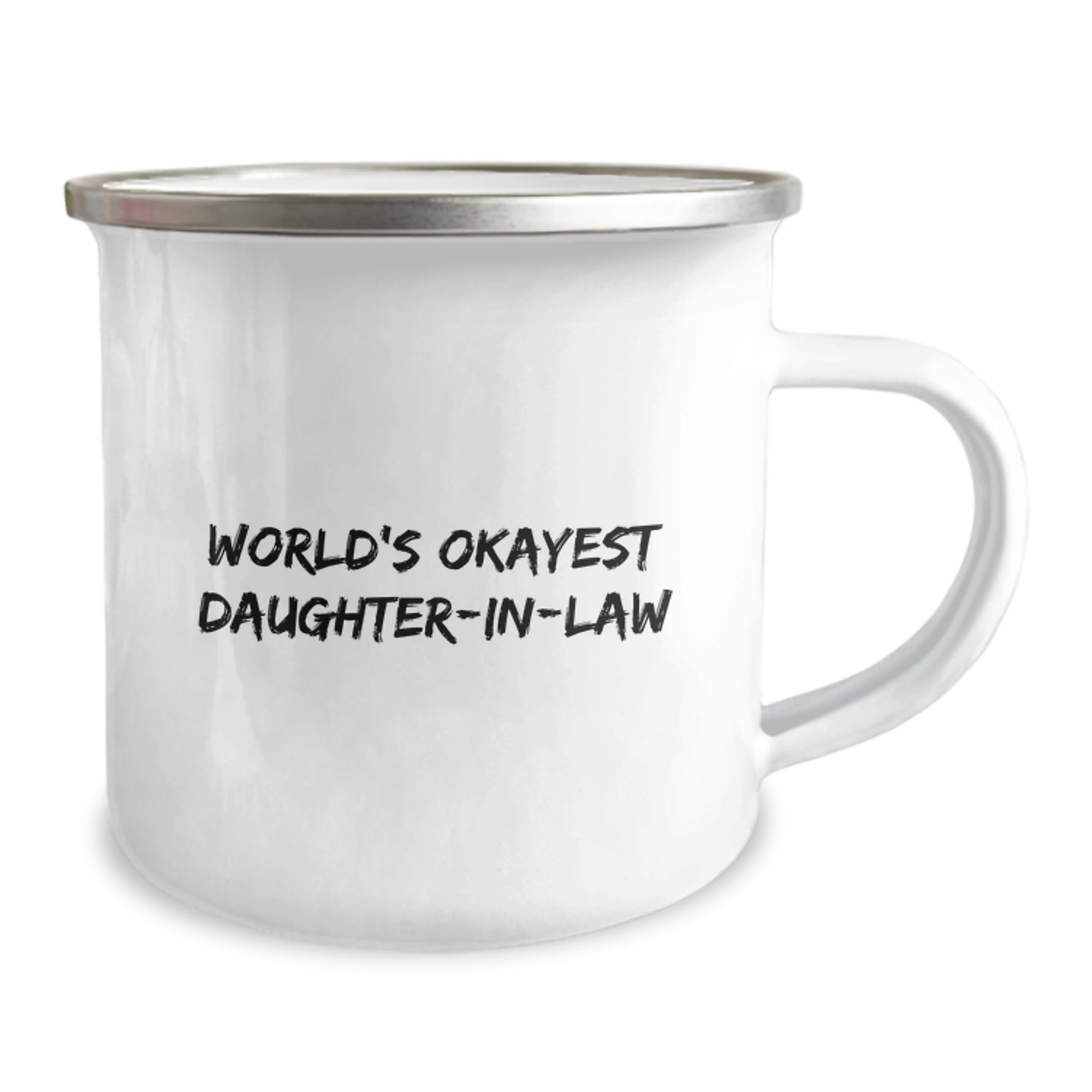 Funny Daughter-in-law Gifts from Family Members, Unique Camping Mug for Daughter-in-law, World's Okayest Daughter-in-law Christmas Unique Gifts - Image 2