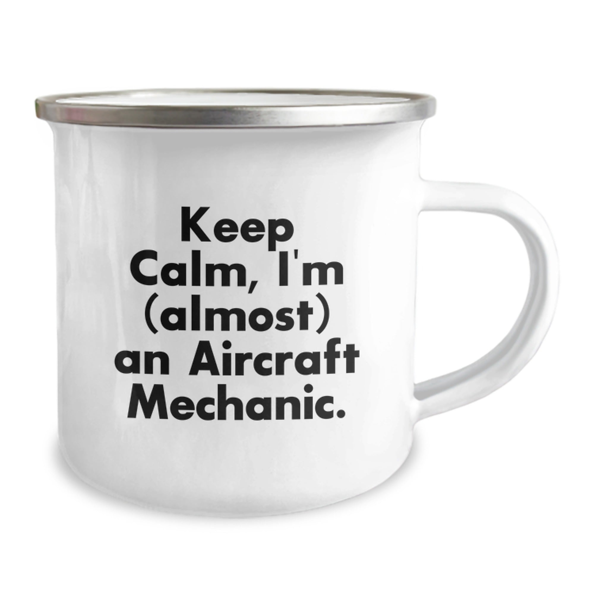 Unique Gifts for Aircraft Mechanic Friends from Men, Funny Camping Mug for Graduation Unique Gifts - 'Keep Calm, I'm almost an Aircraft Mechanic' - Image 2
