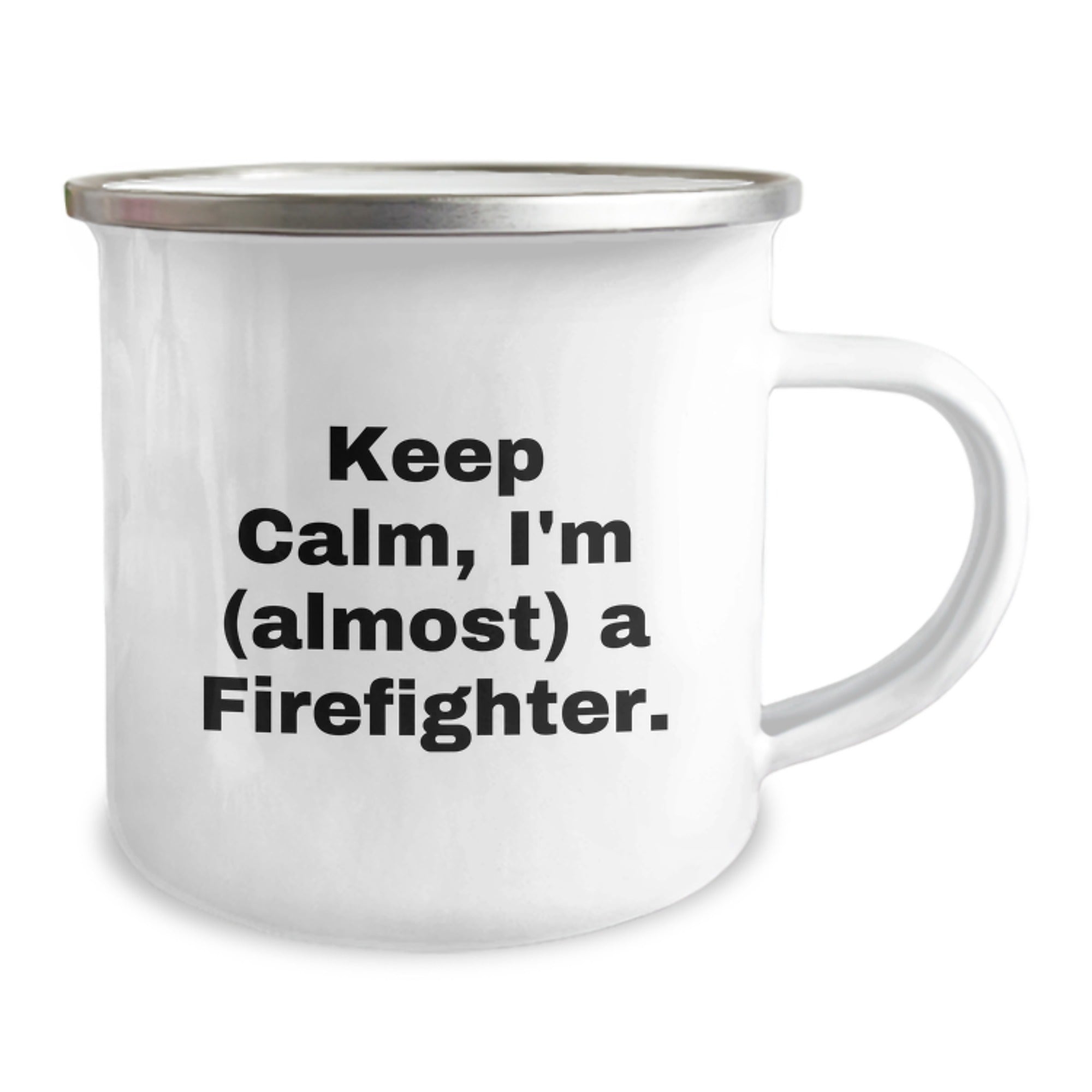 Funny Firefighter Gifts for Men - Keep Calm I'm Almost a Firefighter Camping Mug, Unique Christmas Unique Gifts from Friends or Family - Image 2
