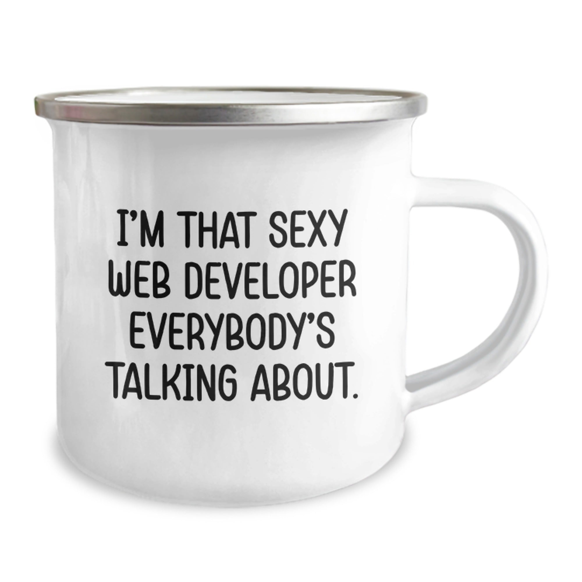 Funny Web Developer Gifts from Friends, Unique Graduation Mugs for Men, I'm That Sexy Web Developer Everybody's Talking About, Camping Mug - Image 2