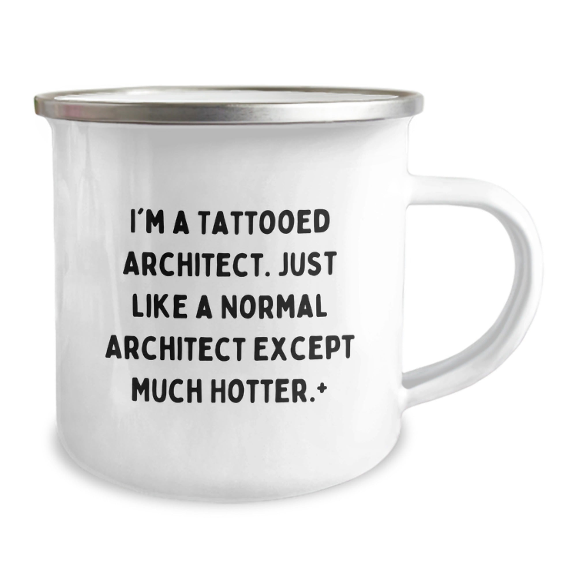 Funny Architect Gifts for Men, Hotter Than Normal Architect, Christmas Unique Mugs, I'm A Tattooed Architect Camping Mug - Image 2