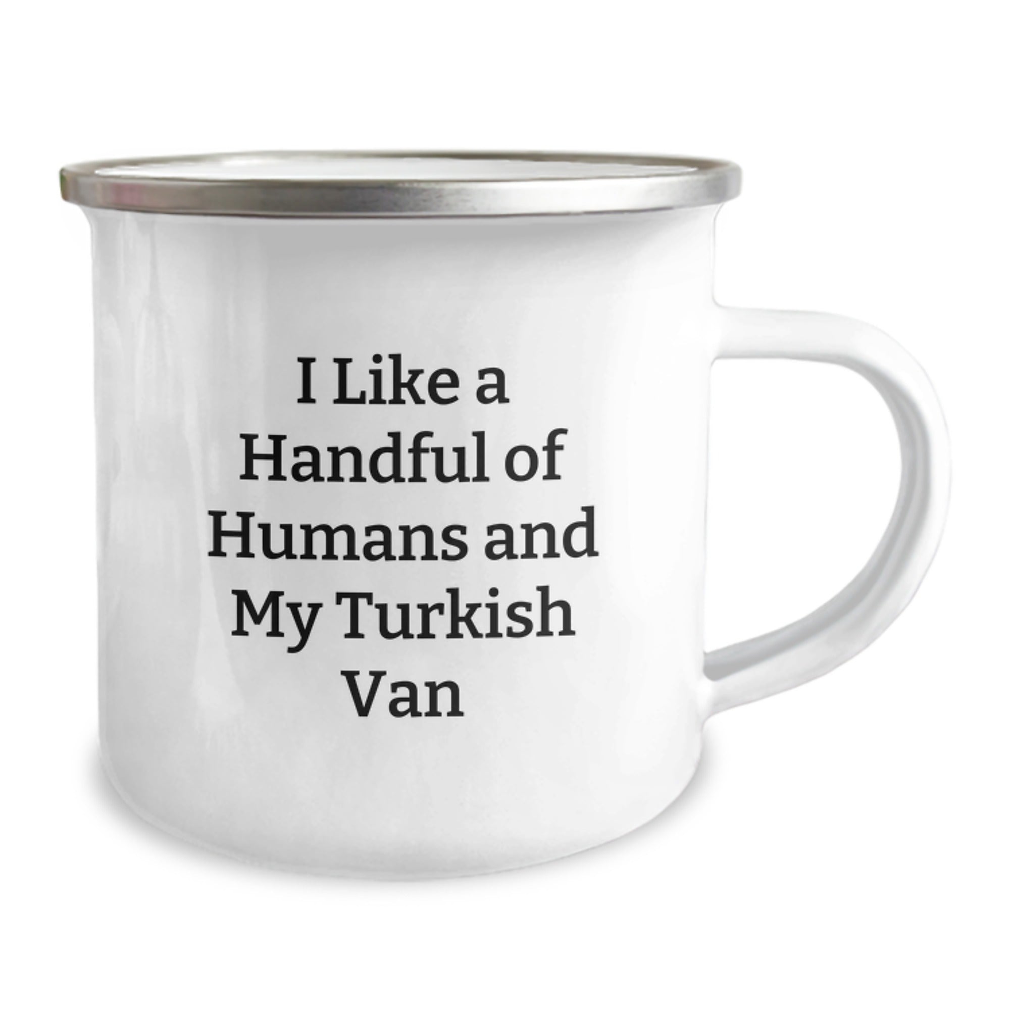 Funny Gifts from Friends for Turkish Van Cat Lovers - I Like A Handful Of Humans And My Turkish Van Christmas Unique Mugs - Image 2