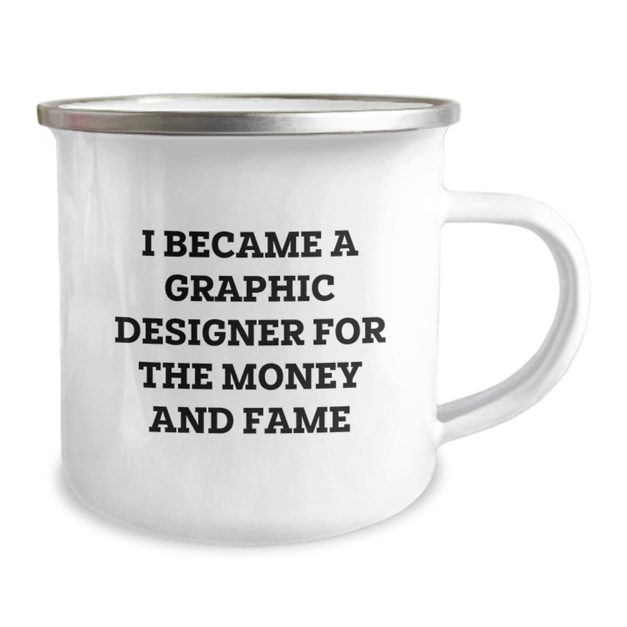 Funny Gifts for Graphic Designer Friends Men Women Coworkers Family - Unique Christmas Unique Gifts from Me to You I Became A Graphic Designer For The Money And Fame Graphic Designer Mug Camping Mug - Image 2