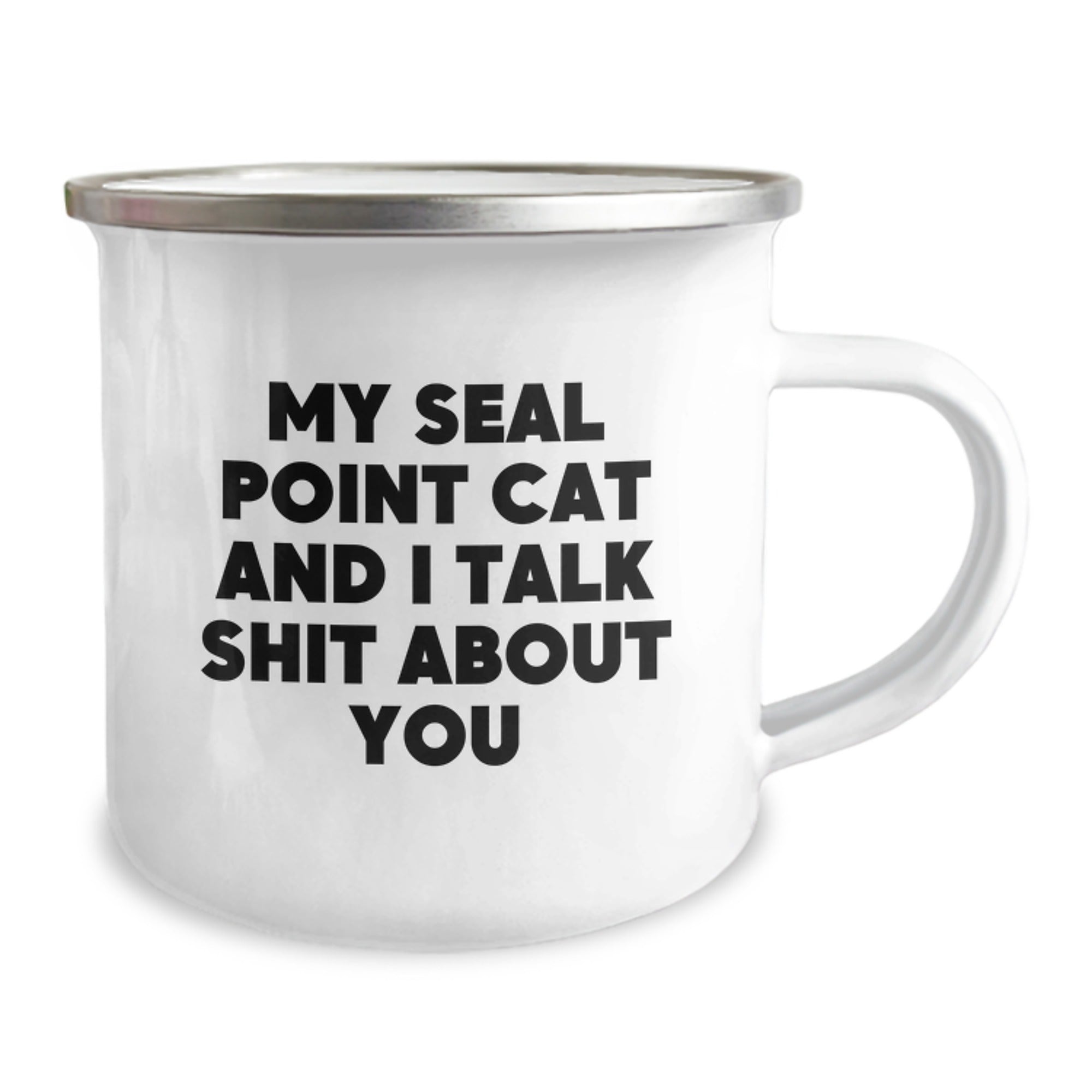 Seal Point Cat Keepsake Camping Mug for Him Birthday Gift Fun - Image 2