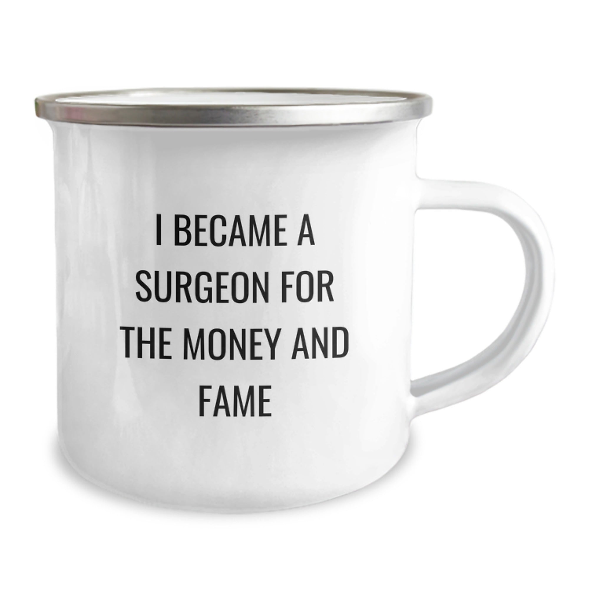 Funny Surgeon Christmas Unique Gifts from Friends for Surgeons Who Became Doctors for Money and Fame, Unique Camping Mug for Surgeon Men, Women - Image 2