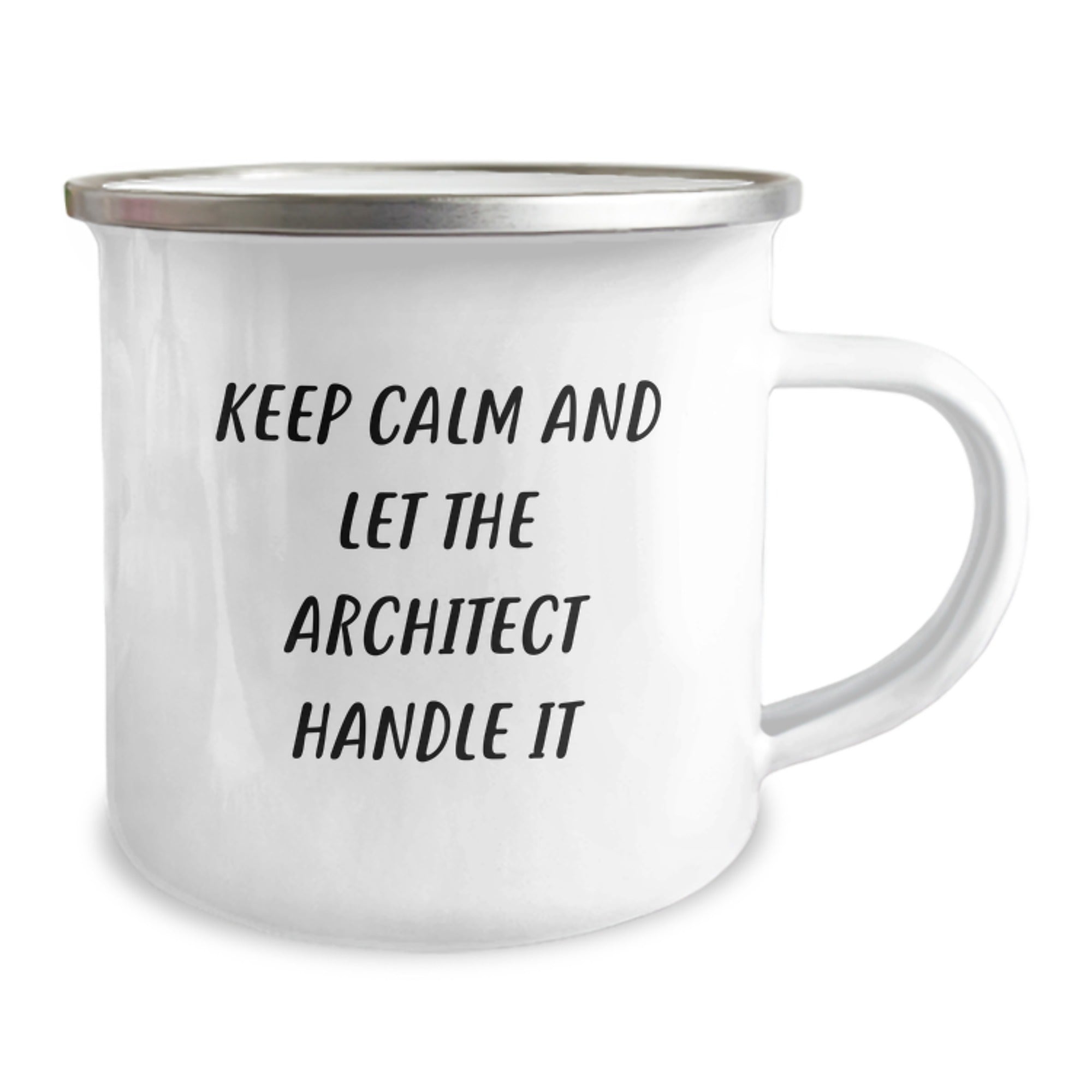 Funny Architect Gifts for Men, Inspirational Camping Mug with Keep Calm And Let The Architect Handle It, Unique Christmas Unique Gifts from Friends for Family - Image 2