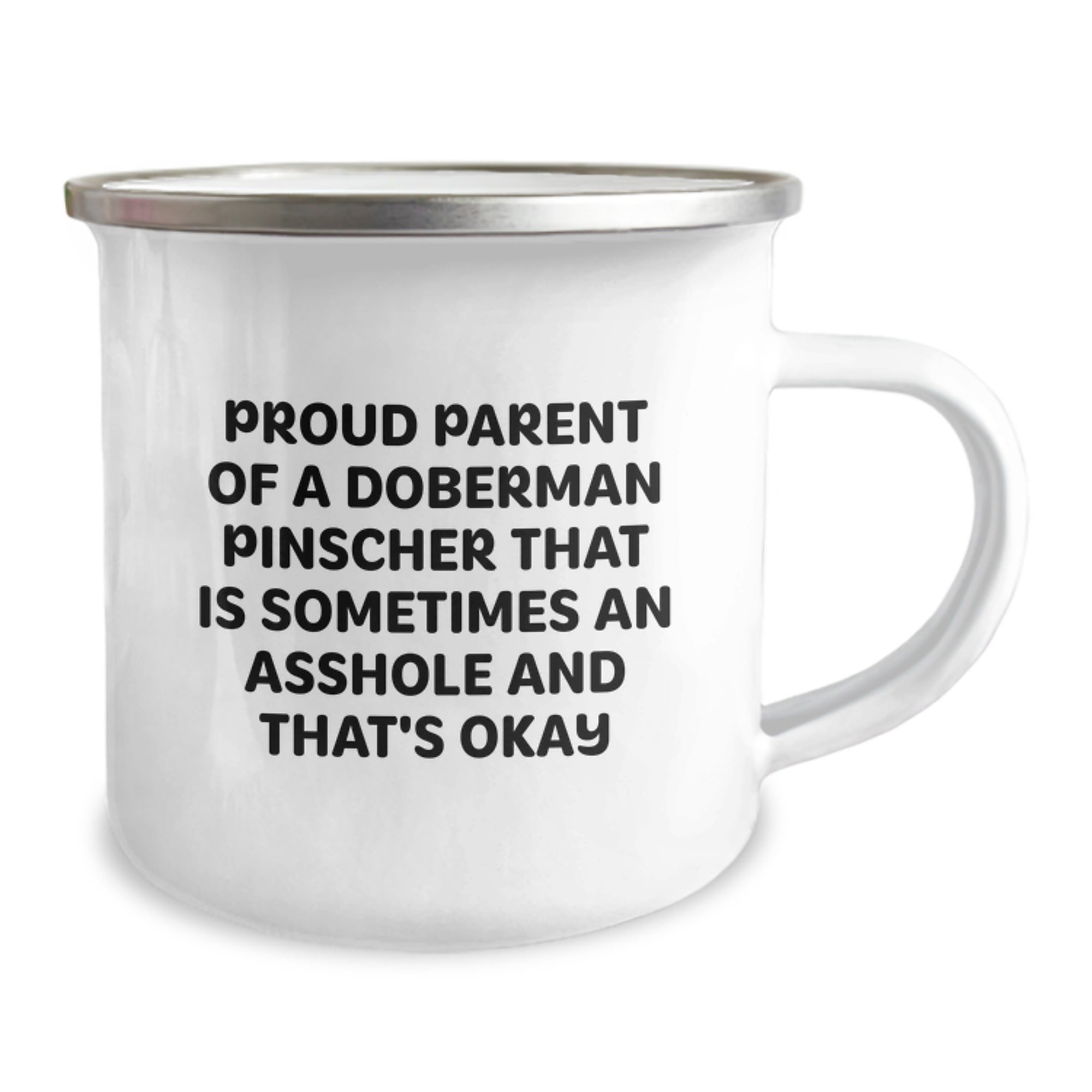 Doberman Pinscher Gift for Him Humorous Keepsake Camping Mug - Image 2