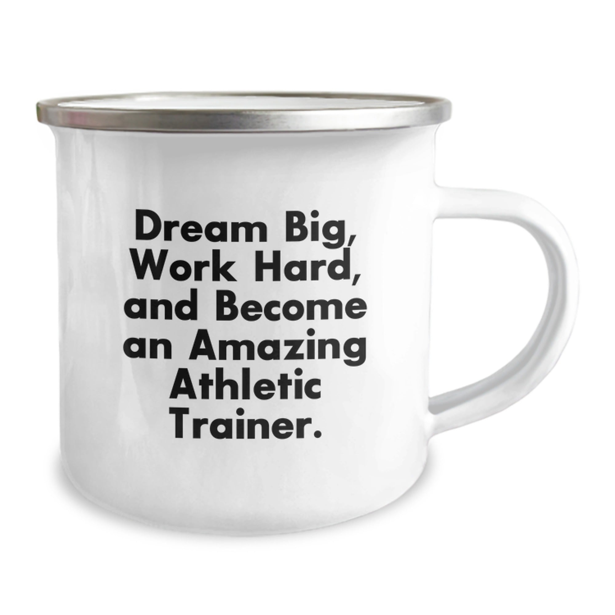 Funny Inspirational Athletic Trainer Gifts for Men, Unique Camping Mug for Christmas, 'Dream Big Work Hard' Quote - Gifts from Friends for Athletic Trainer - Image 2