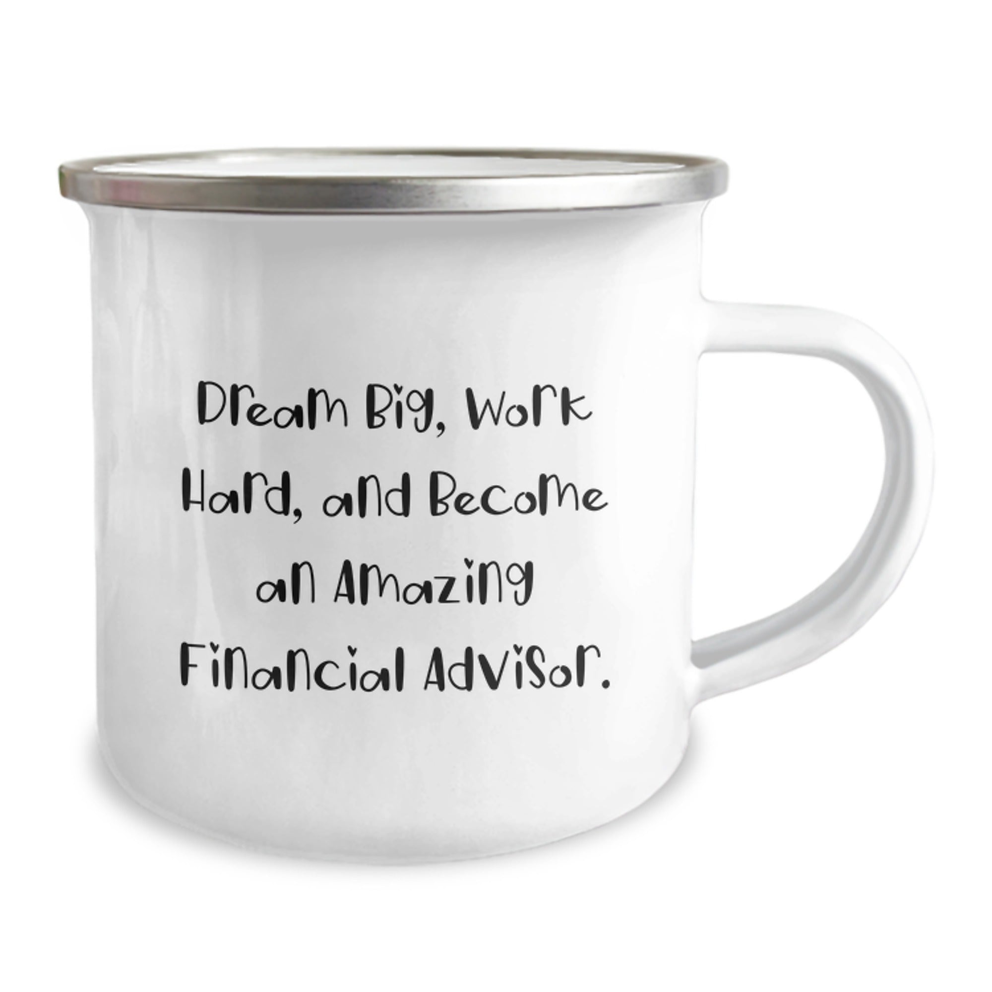 Funny Financial Advisor Gifts for Men from Friends - Work Hard Become Amazing Camping Mug - Image 2