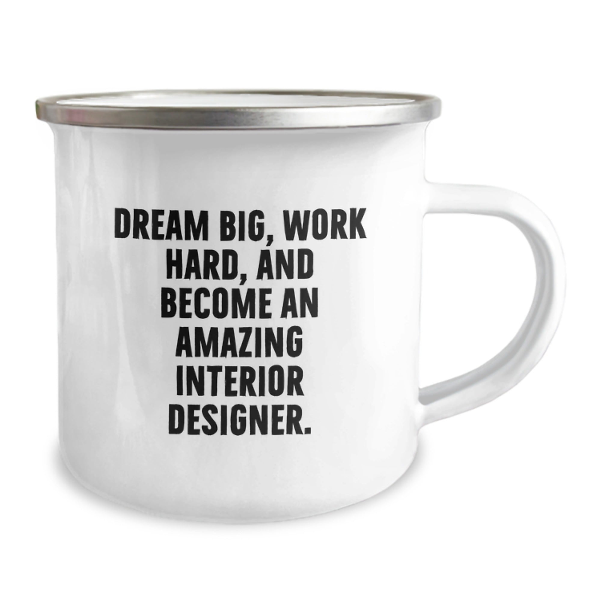 Funny Inspirational Gifts from Friends and Family for Interior Designer Christmas Camping Mug - Dream Big and Work Hard - Image 2