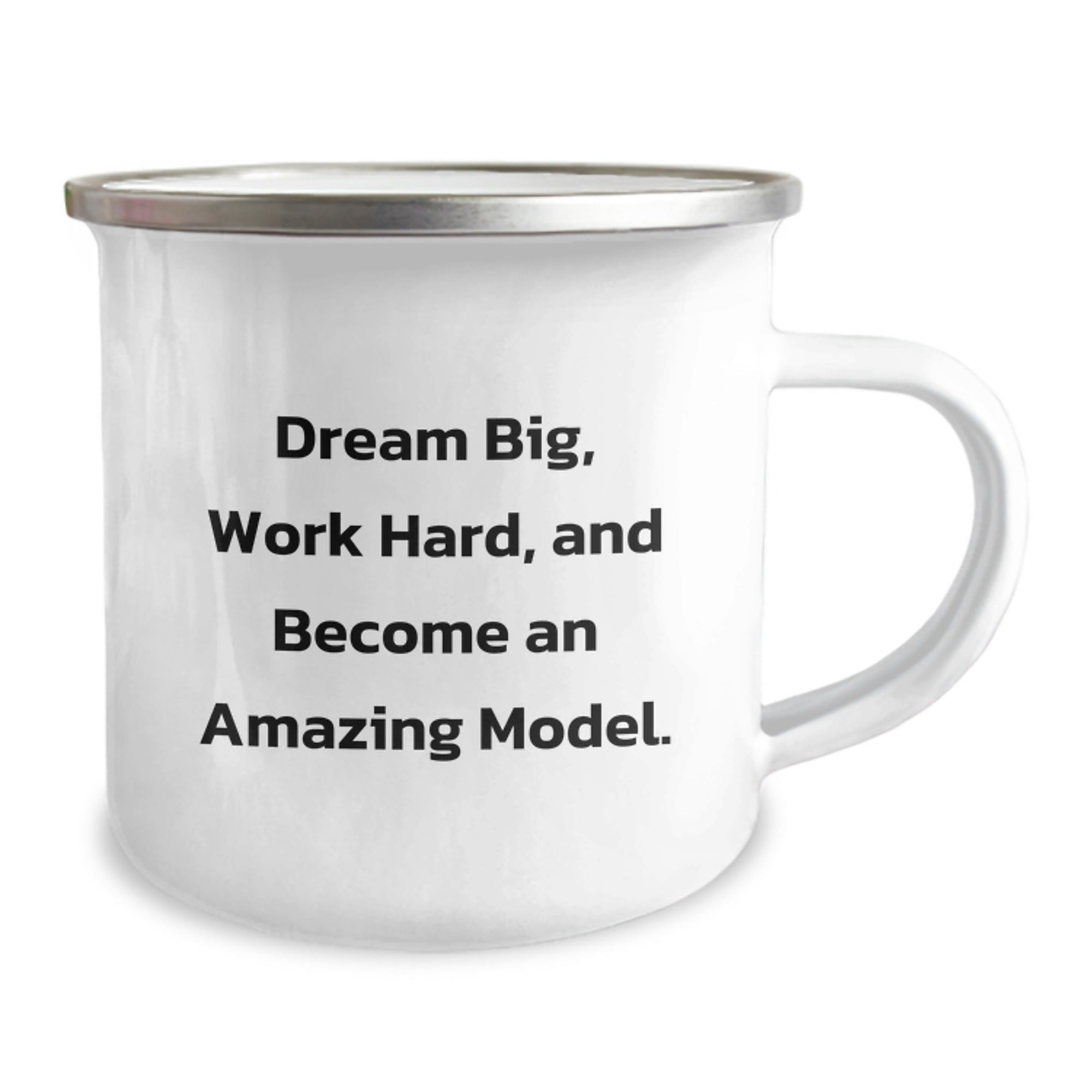 Funny Model Gifts for Model Lovers, Christmas Unique Gifts from Friends, Funny Camping Mug with Inspirational Quote - 'Dream Big, Work Hard, And Become An Amazing Model.' - Image 2