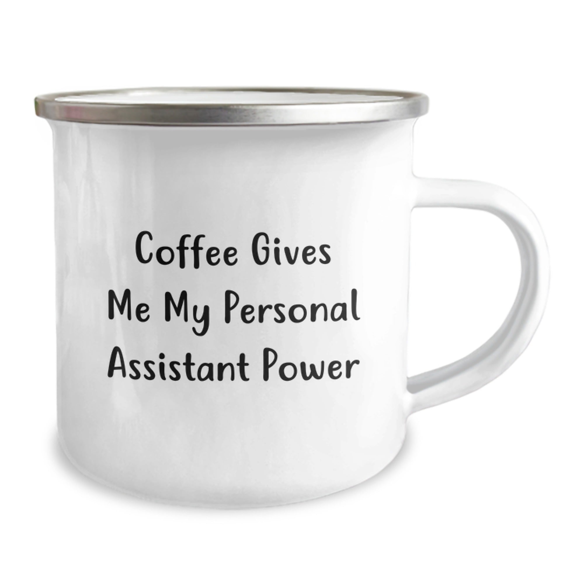 Funny Personal Assistant Gifts from Friends, Christmas Unique Mugs for Men Women Coworkers, Coffee Gives Me My Power Stainless Steel Camping Mug - Image 2