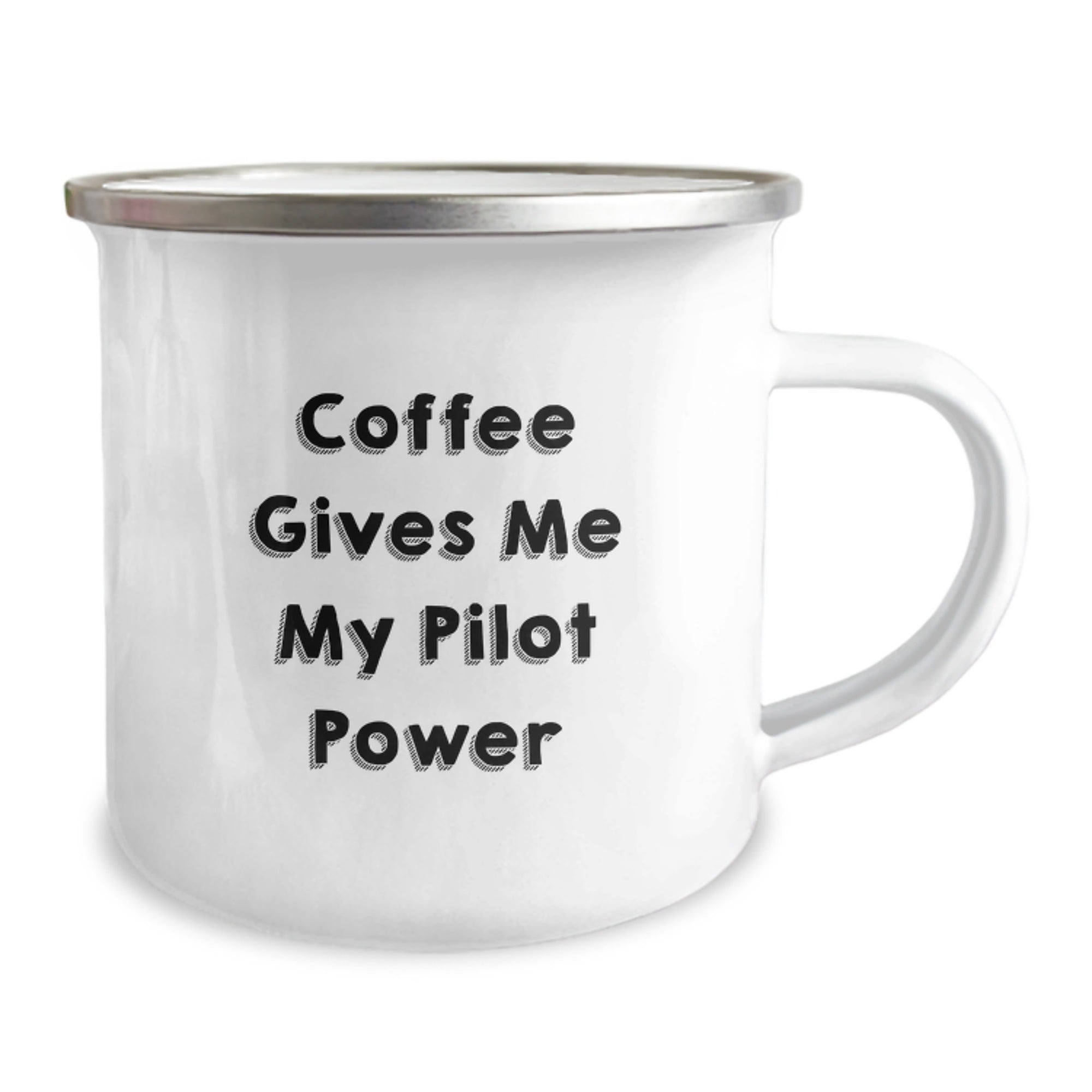 Funny Pilot Power Christmas Unique Gifts for Men, Women, Friends, Coworkers, Family - Coffee Gives Me My Pilot Power Camping Mug - Image 2