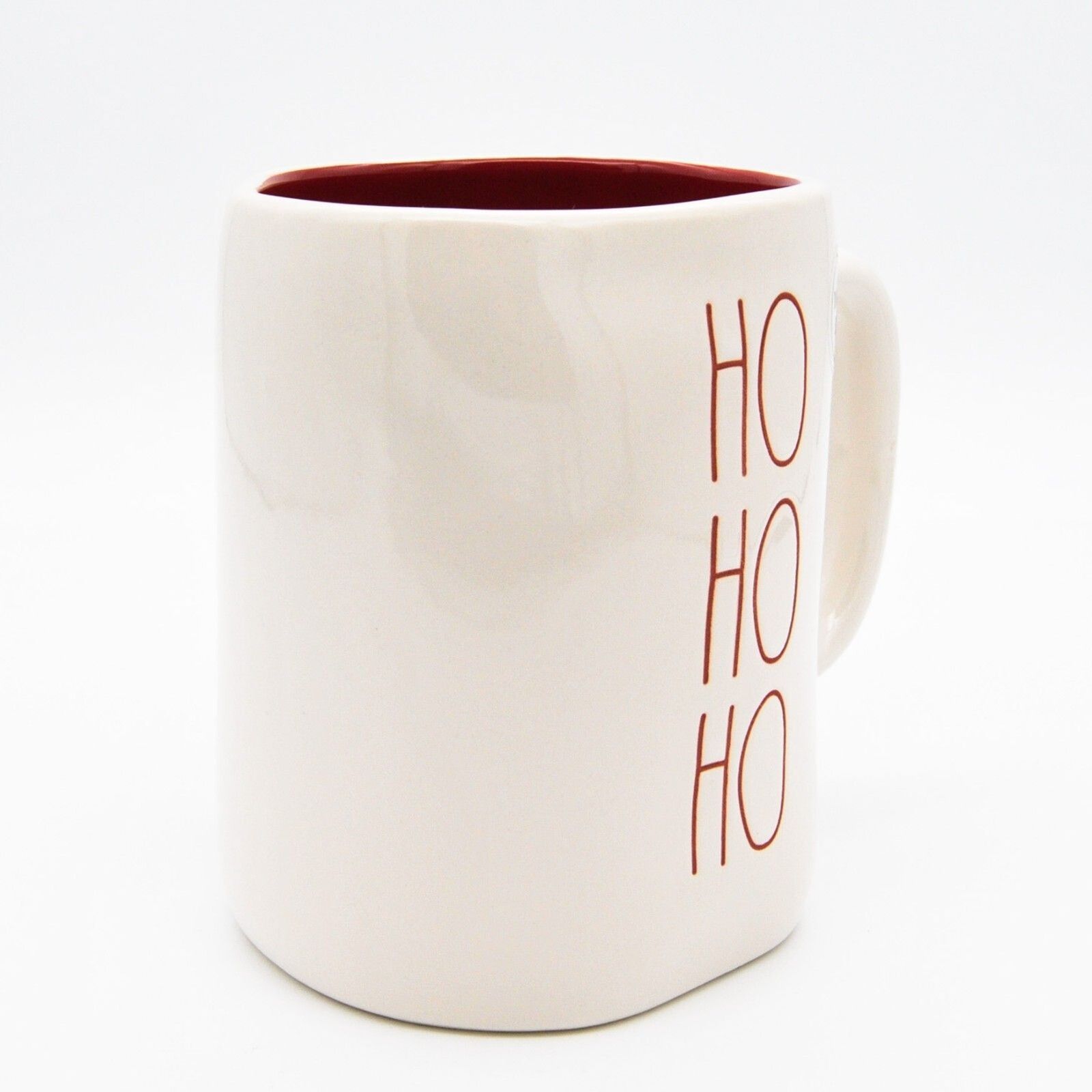 Rae Dunn Santa Mug, 16oz Ceramic Christmas Coffee Cup, Double-Sided Santa Mug