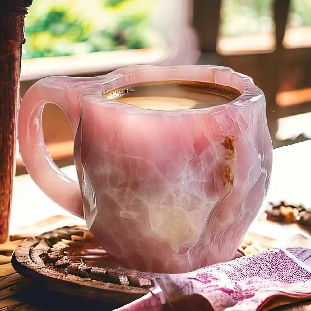 Mineral Crystal Coffee Mug – Resin Gemstone Style Cup