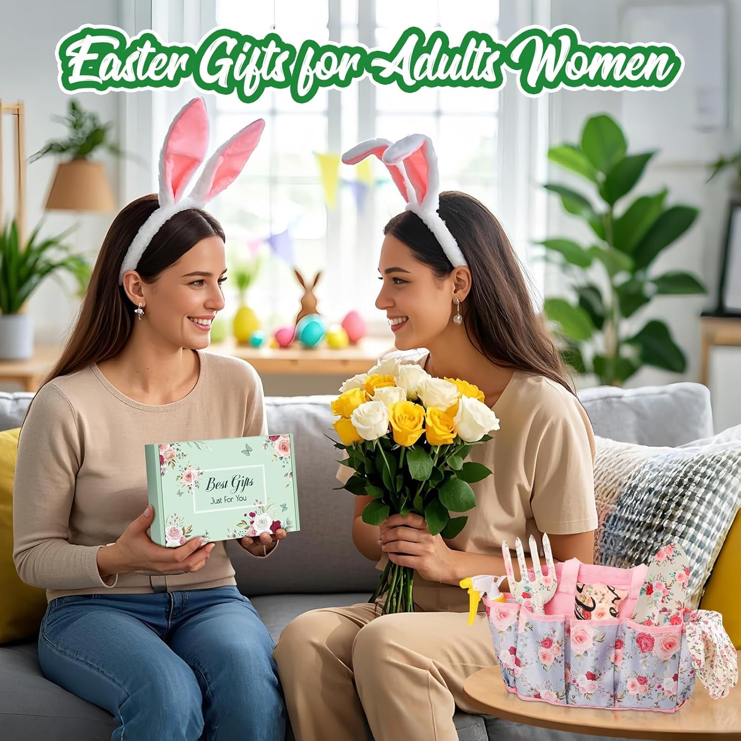Linkax Mothers Day Mom Gifts for Mothers Wife Daughter, 9-Piece Garden Tools Set Gifts for Adults Women, Spring Gardening Birthday Present for Her Wife Mama Friends Sister Ladies Plant Lovers