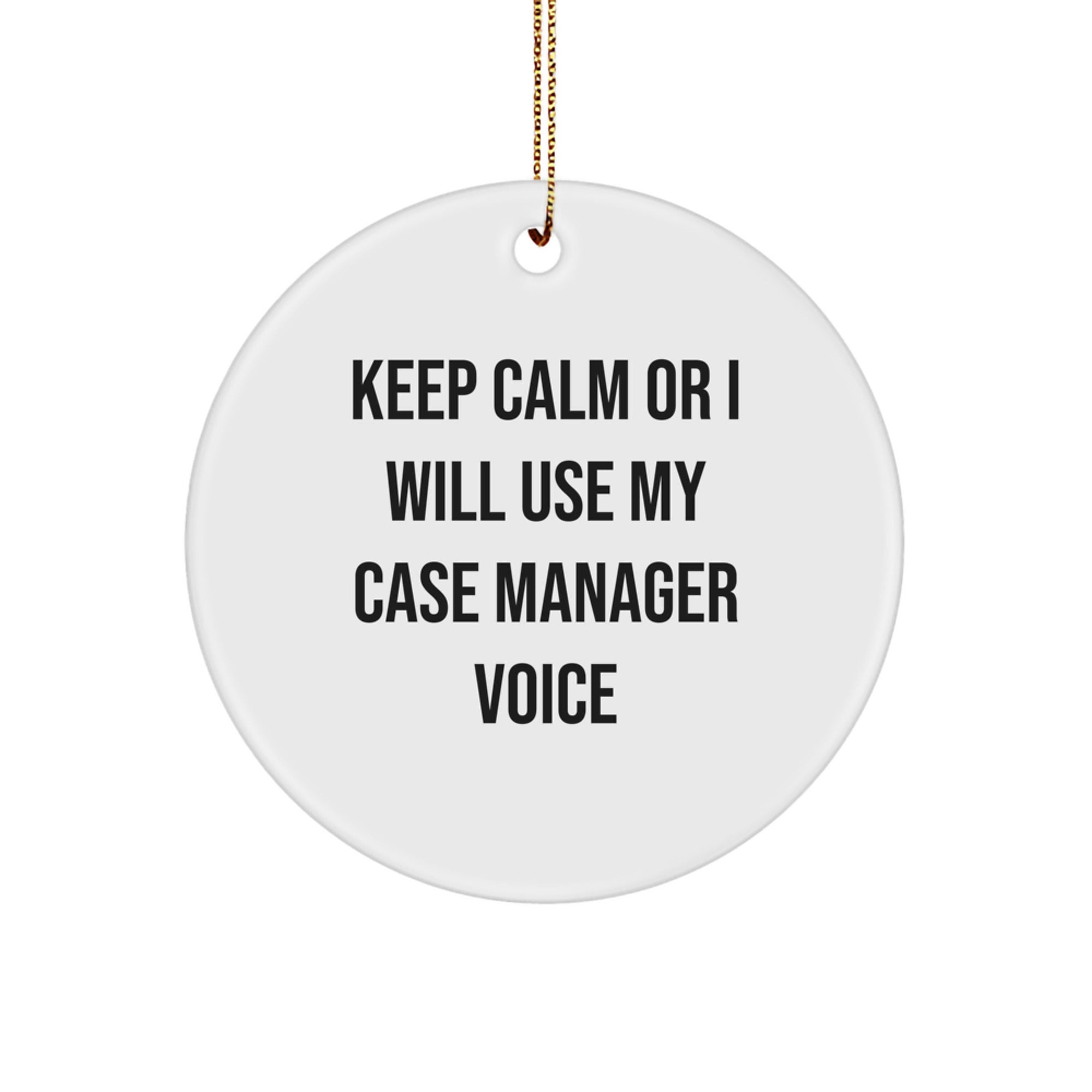 Christmas Ornament Gift Humorous Case Manager Voice Keepsake for Kids