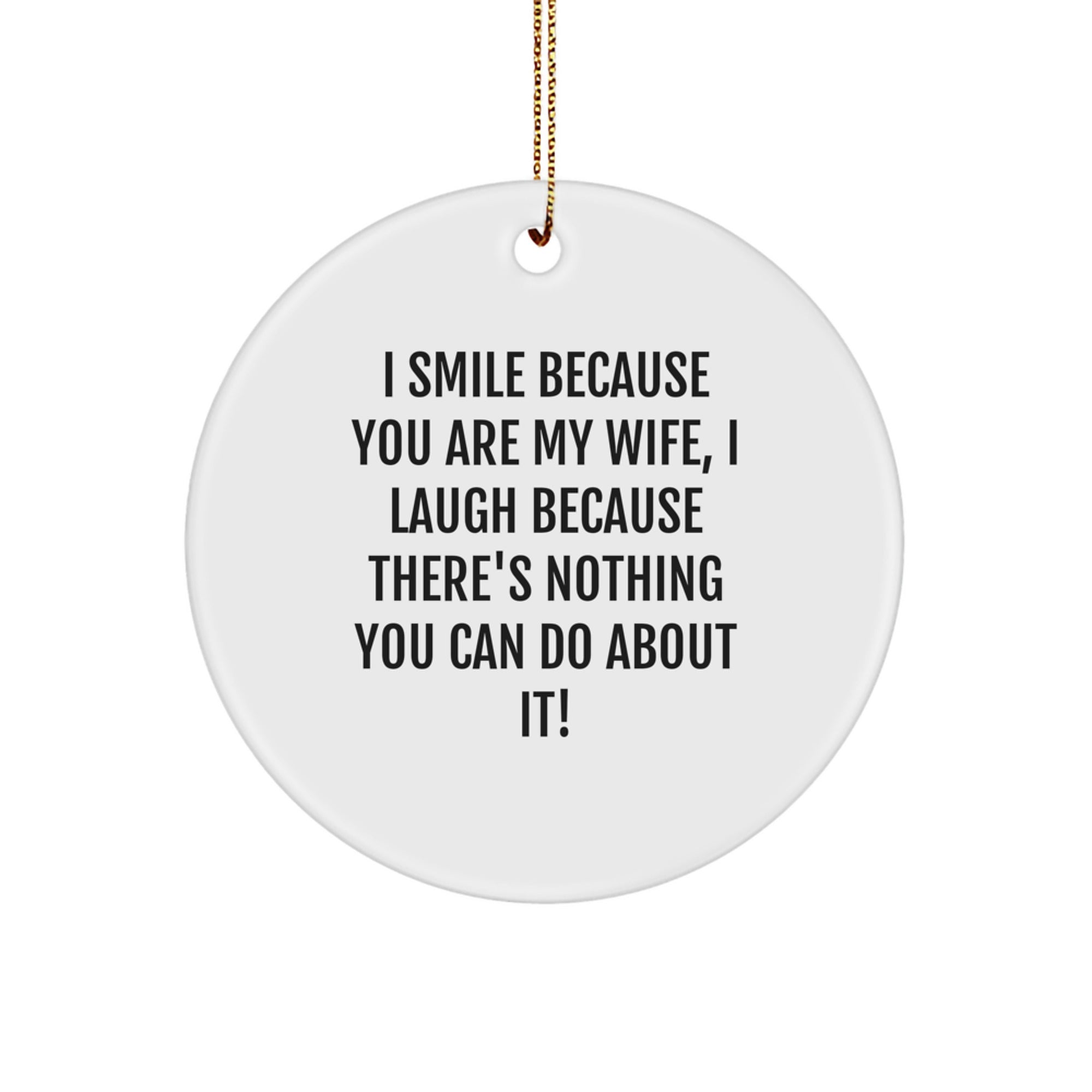 Funny Wife Circle Ornament Gifts from Husband for Wife, Wife Christmas Unique Gifts, Inspirational Wife Circle Ornament