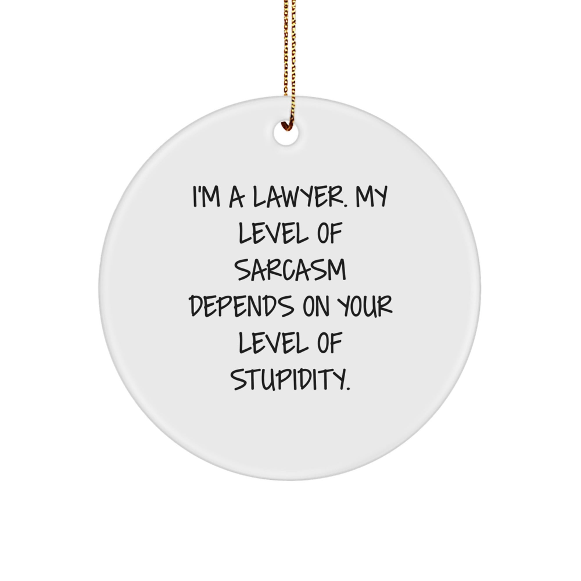 Funny Lawyer Circle Ornament Gifts from Family for Lawyer Friends - Christmas Unique Decoration