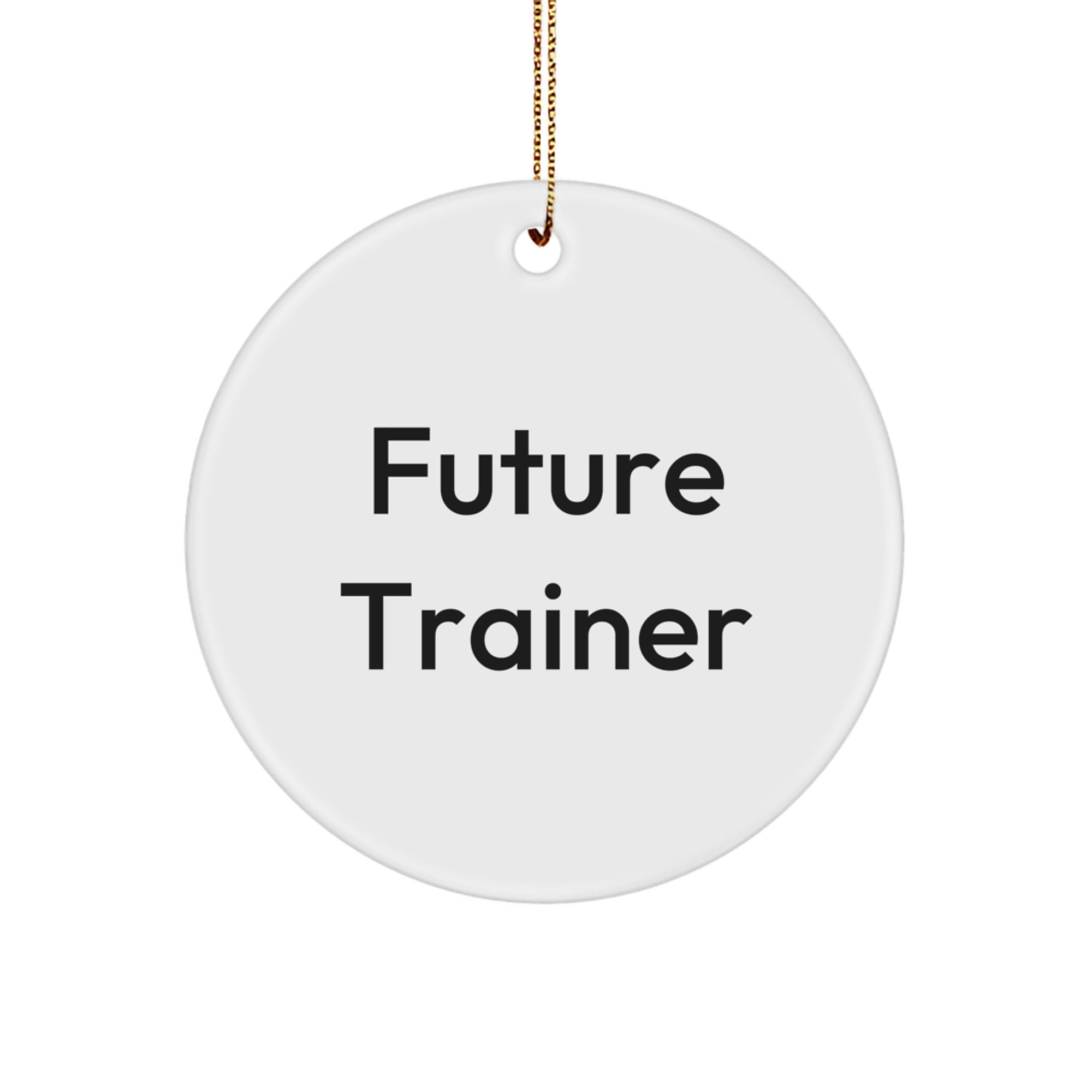 Funny Future Trainer Christmas Circle Ornament Gifts from Men to Trainer Friends