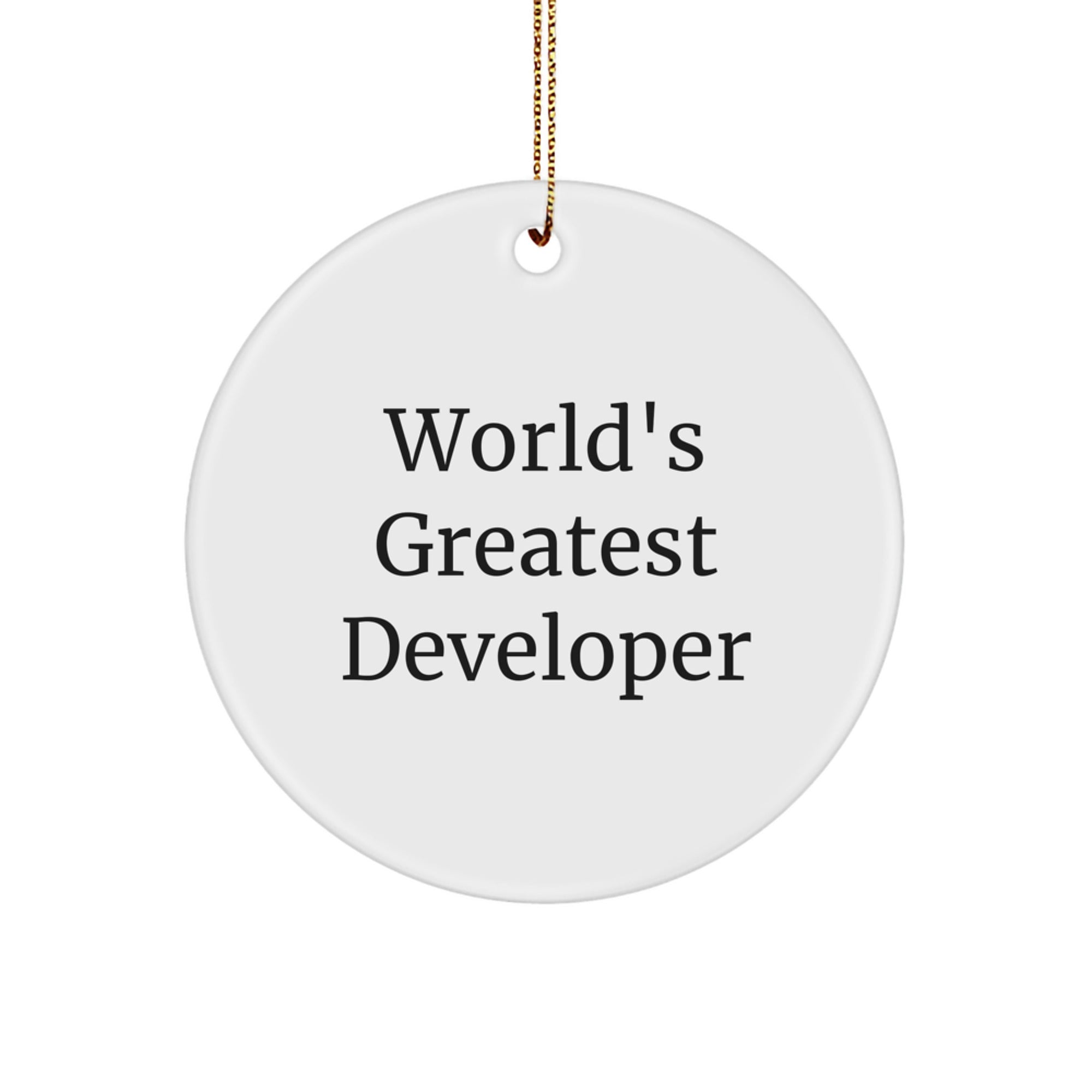 Developer Keepsake Christmas Ornament for Him Gift World's Greatest