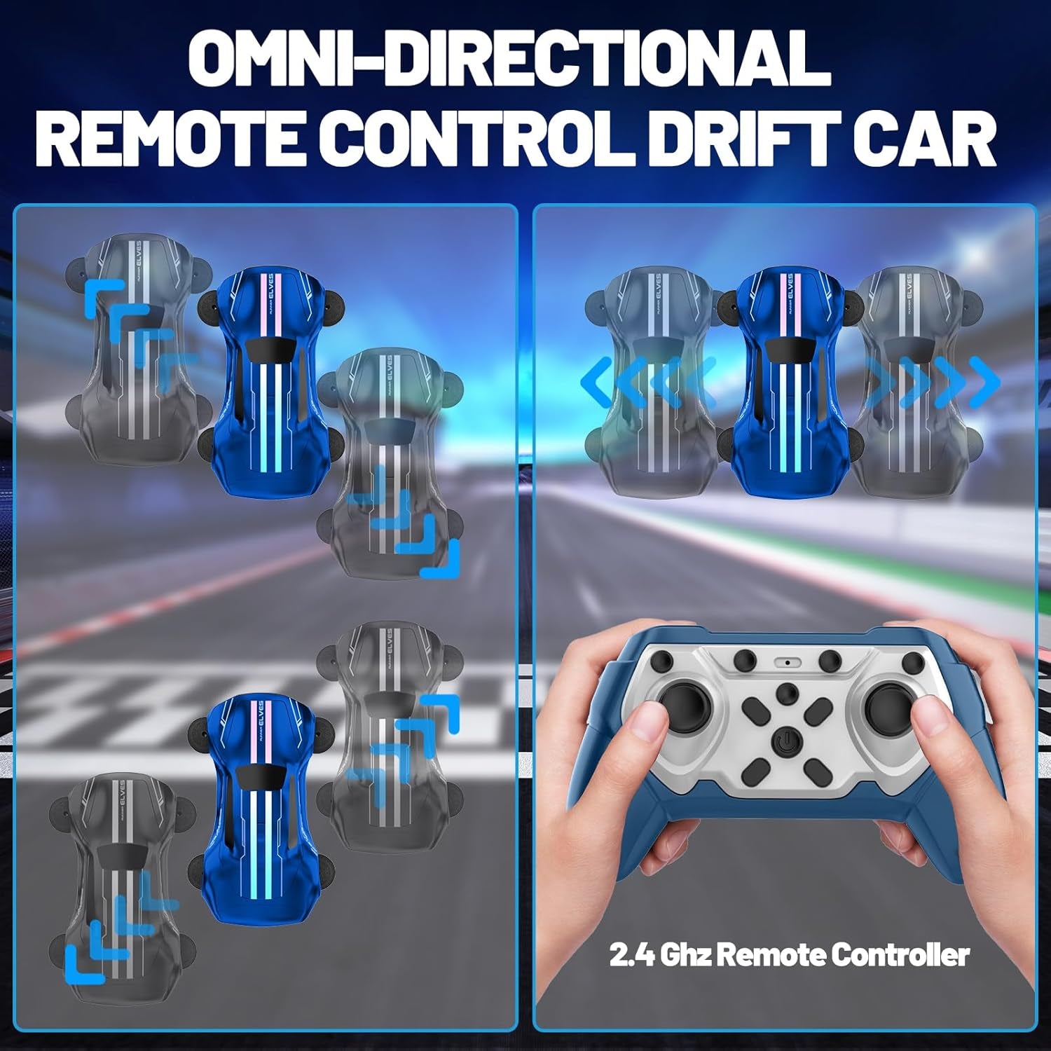 Remote Control Car for Kid Age 3-5 6-8 8-12, RC Cars, Remote Control Drift Cars 360° Rotating with Lights, Race Car, 1:16 RC Truck, Toy Vehicle Gifts for Boys Girls Adults