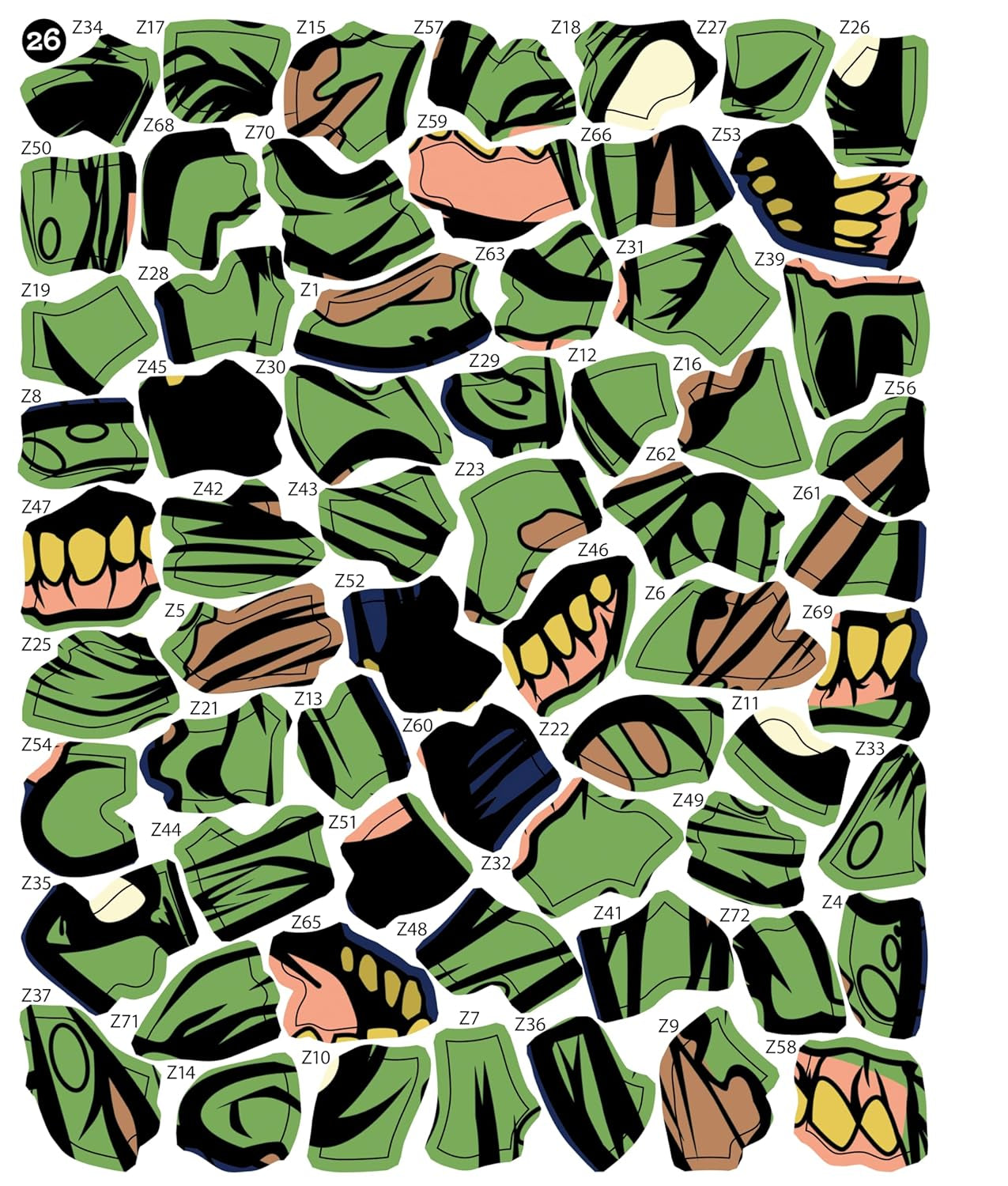 Brain Games - Sticker by Number: Horror (28 Images to Sticker)
