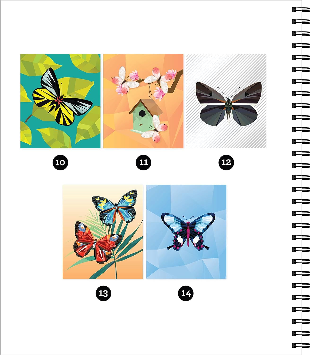 Brain Games - Sticker by Number: Butterflies (14 Images to Sticker)