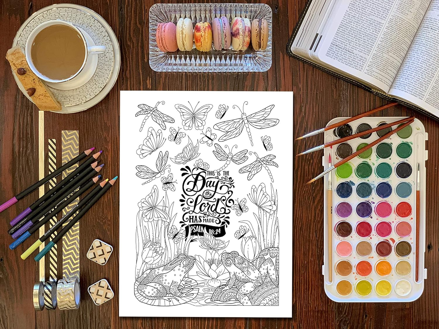 Color the Psalms: Inspired to Grace: Christian Coloring Books
