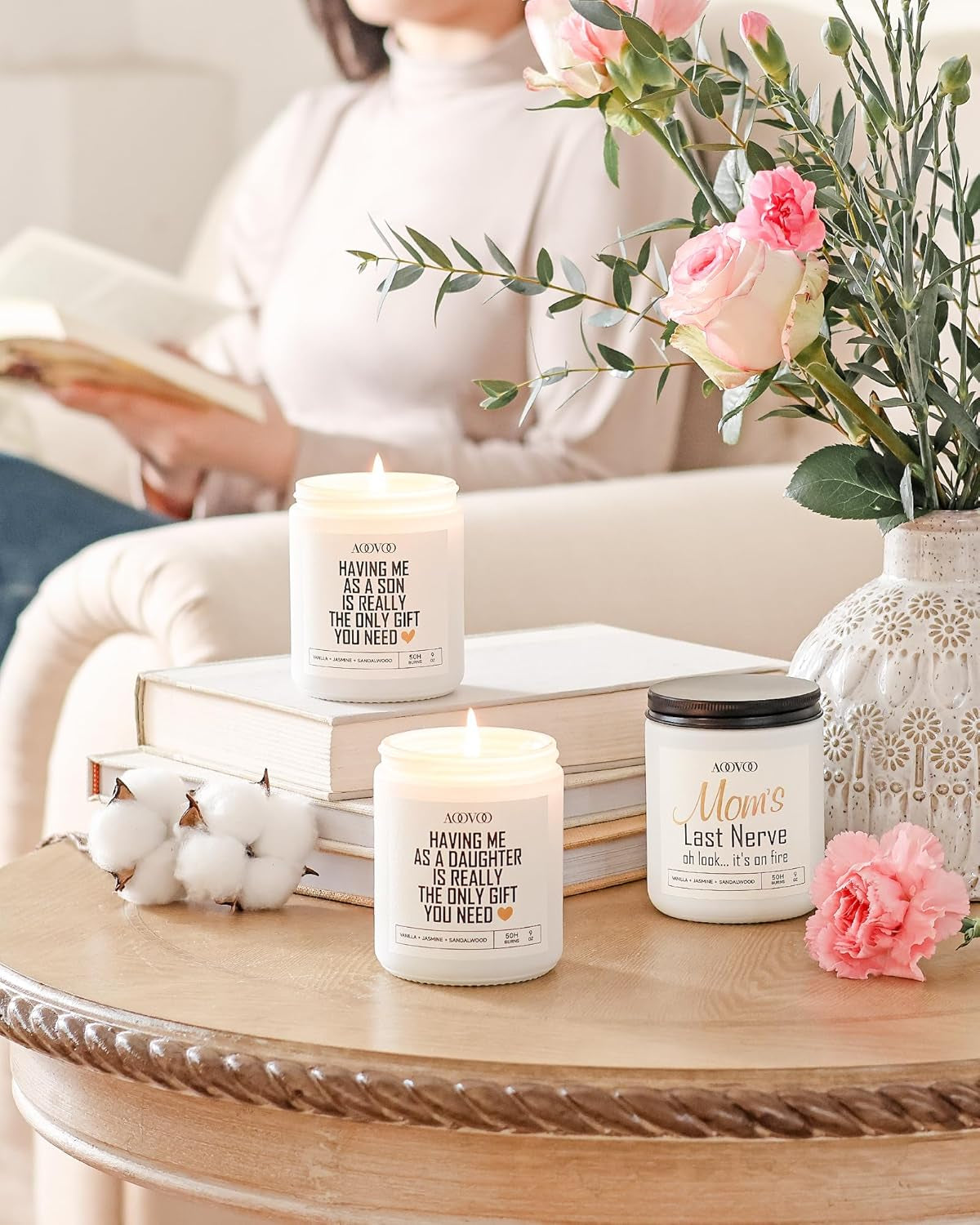 Candle - 9Oz Soy Wax Scented Candles, as a Son for Mom Candles Gifts, Mothers Day Birthday Gifts for Mom from Daughters, Son