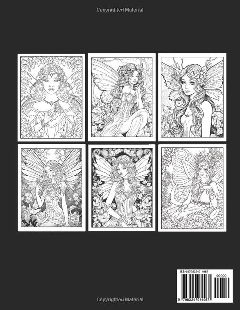 Fairy Coloring Book for Adults: Fantasy Adult Coloring Pages with Magical Fairies to Have Fun, Relaxation and Relieve Stress