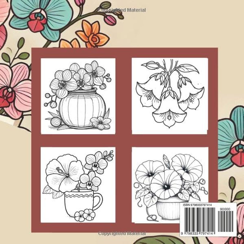 Bold and Easy Large Print Coloring Book: 50 Big and Simple Beautiful Flower Designs for Adults, Seniors, Beginners, and Kids. a Relaxing Solution for Stress, and Anxiety Relief.