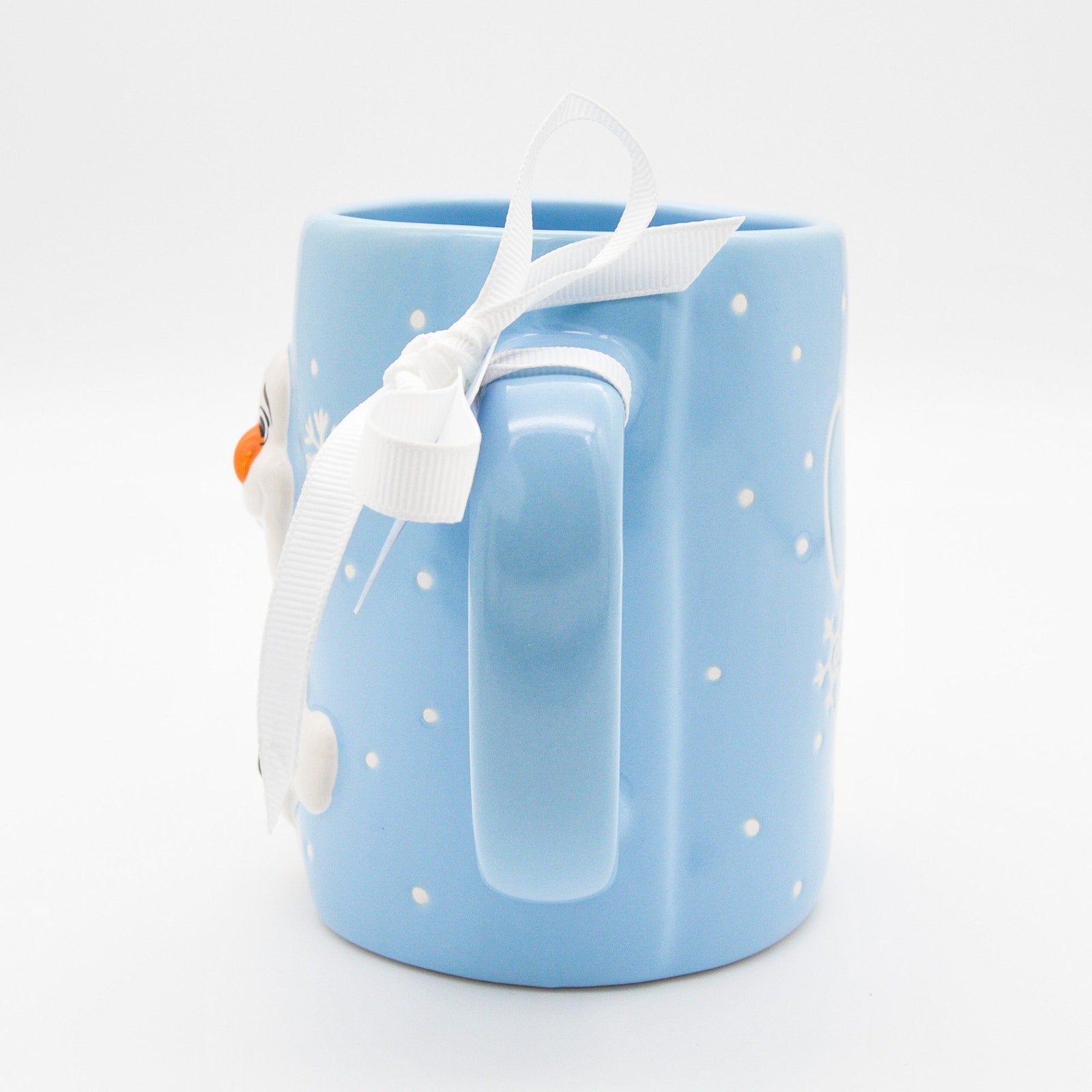 Rae Dunn Olaf Mug, Blue Frozen 3D Olaf with Snowflakes, 16oz Coffee Cup Gift for Frozen Olaf Fans