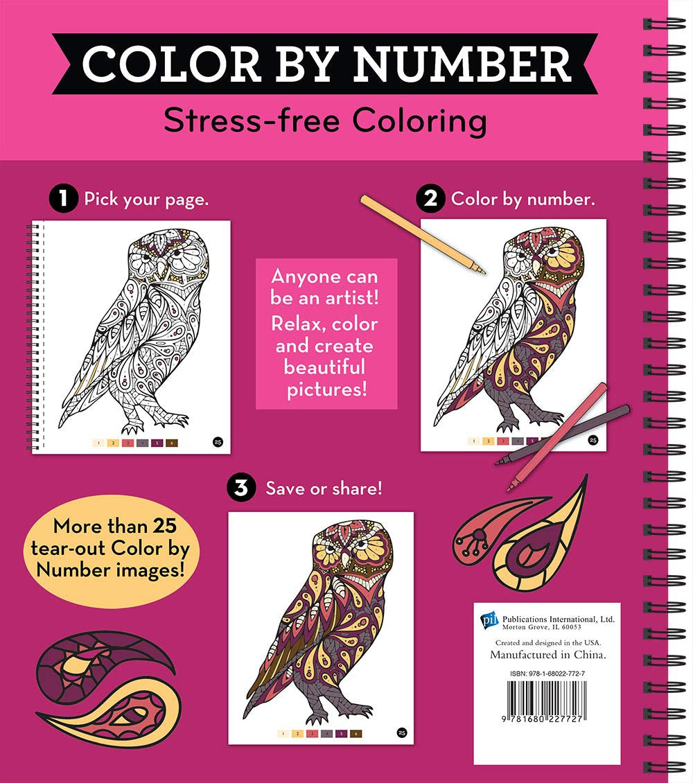 Brain Games - Color by Number: Stress-Free Coloring (Pink)