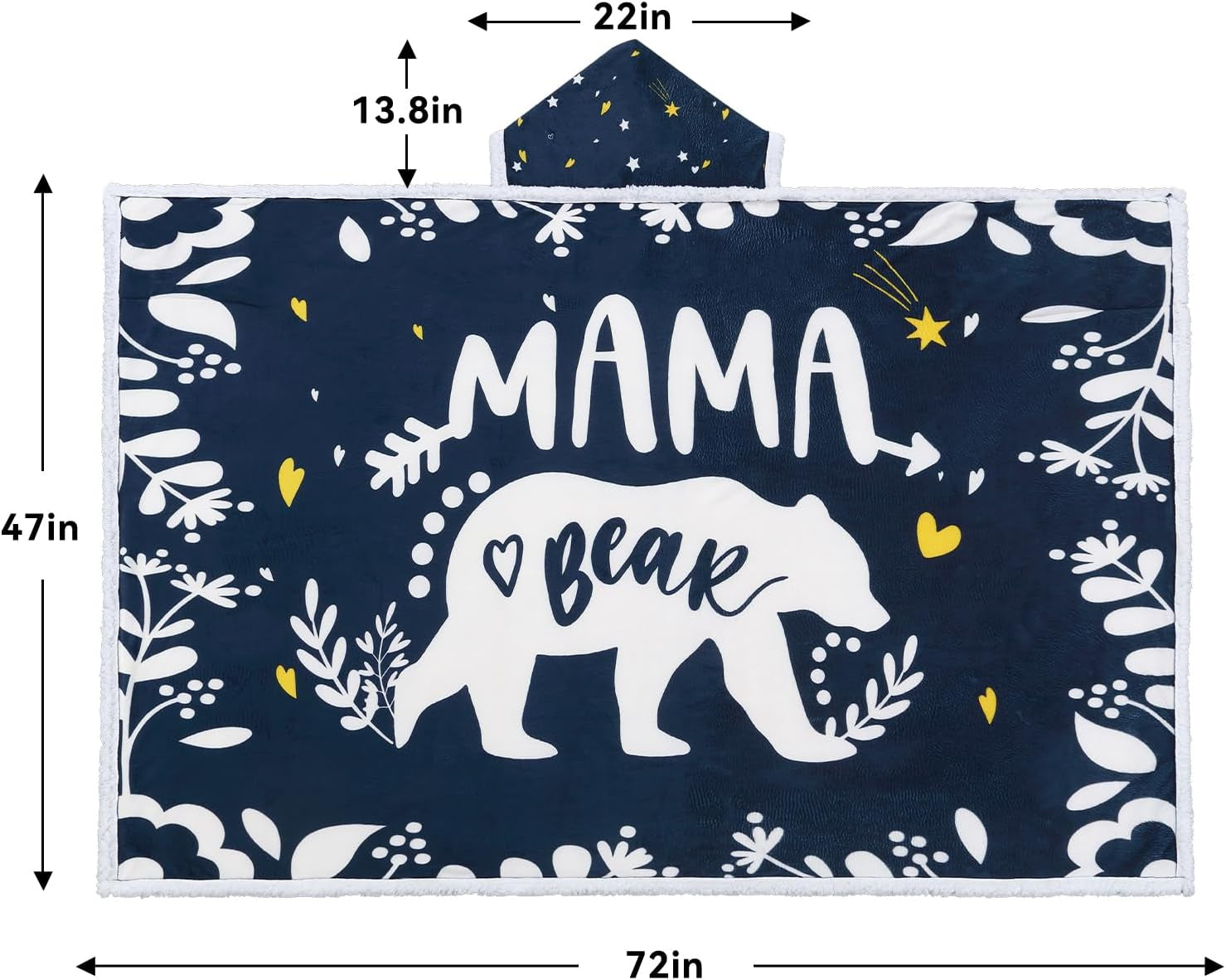 Mothers Day Blanket Gifts for Mom, Birthday Gifts for Mom from Daughter Son, Mama Blanket Hoodie