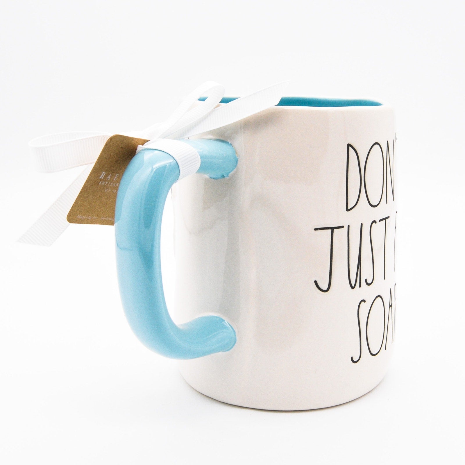Rae Dunn Dumbo Mug, Don't Just Fly, Soar 16oz Ceramic Double Sided Coffee Mug Gift
