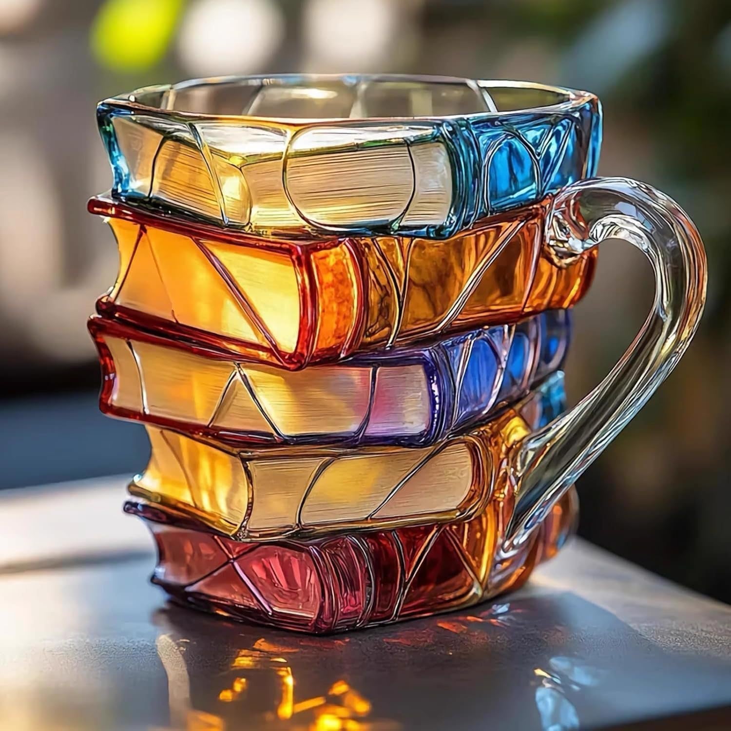 Painted Book Coffee Mug – 3D Literary Mug for Book Lovers, Readers, Teachers & Librarians