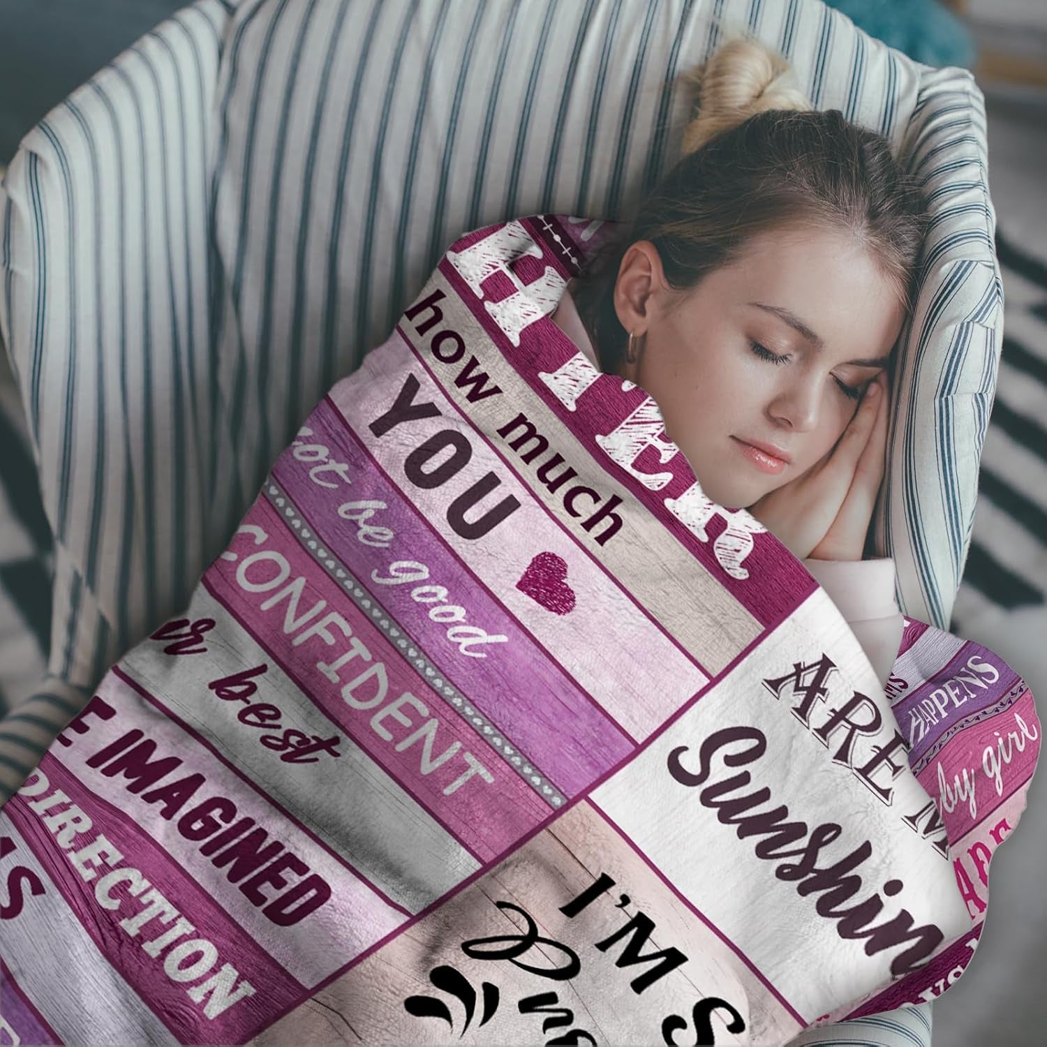 Dauhter Blanket 60"X 50", Adult Daughter Gifts for Birthdays, Christmas, Graduation, Mother'S Day, Dauther Gifts from Mom Dad, Soft Warm Cozy Fleece Throw Blanket for Daughter