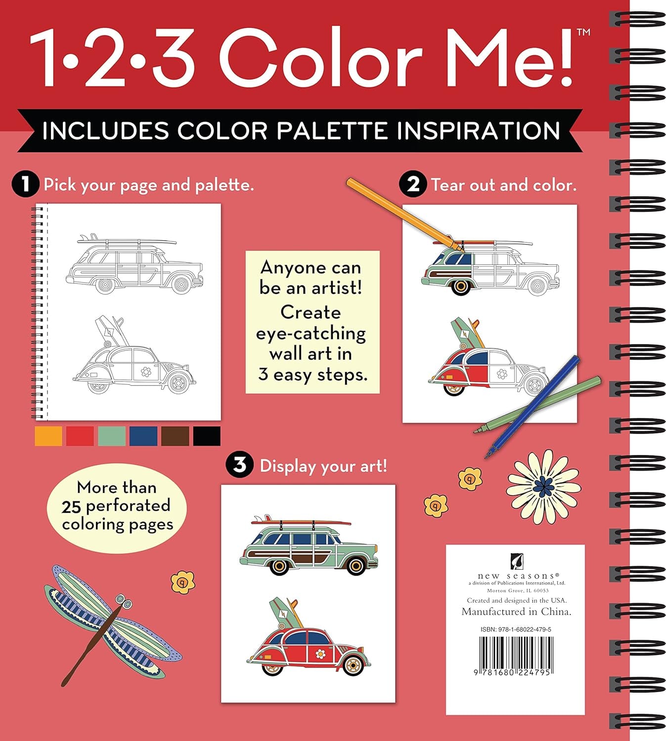1-2-3 Color Me! (Adult Coloring Book with a Variety of Images - Owl Cover)