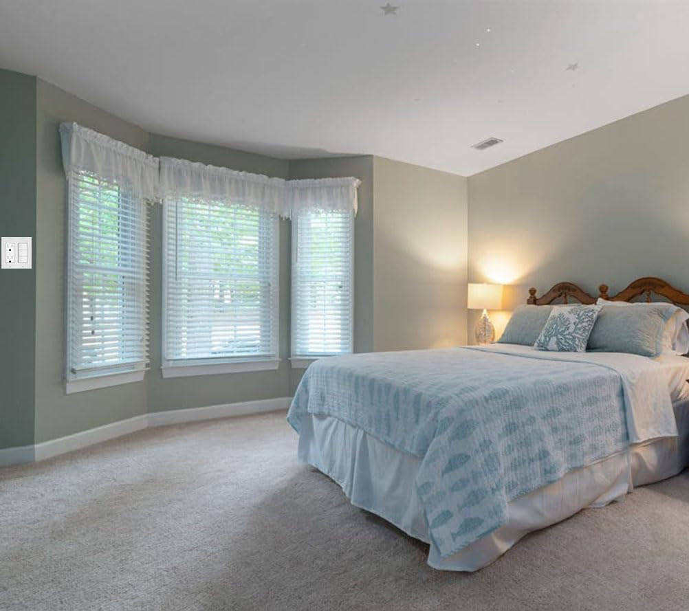 Decorator Wall Plates 2-Gang Switch Outlet Electrical Cover Plate Unbreakable Thermoplastic Faceplate for Light Receptacle Outlet Switch, White (4 Pack)