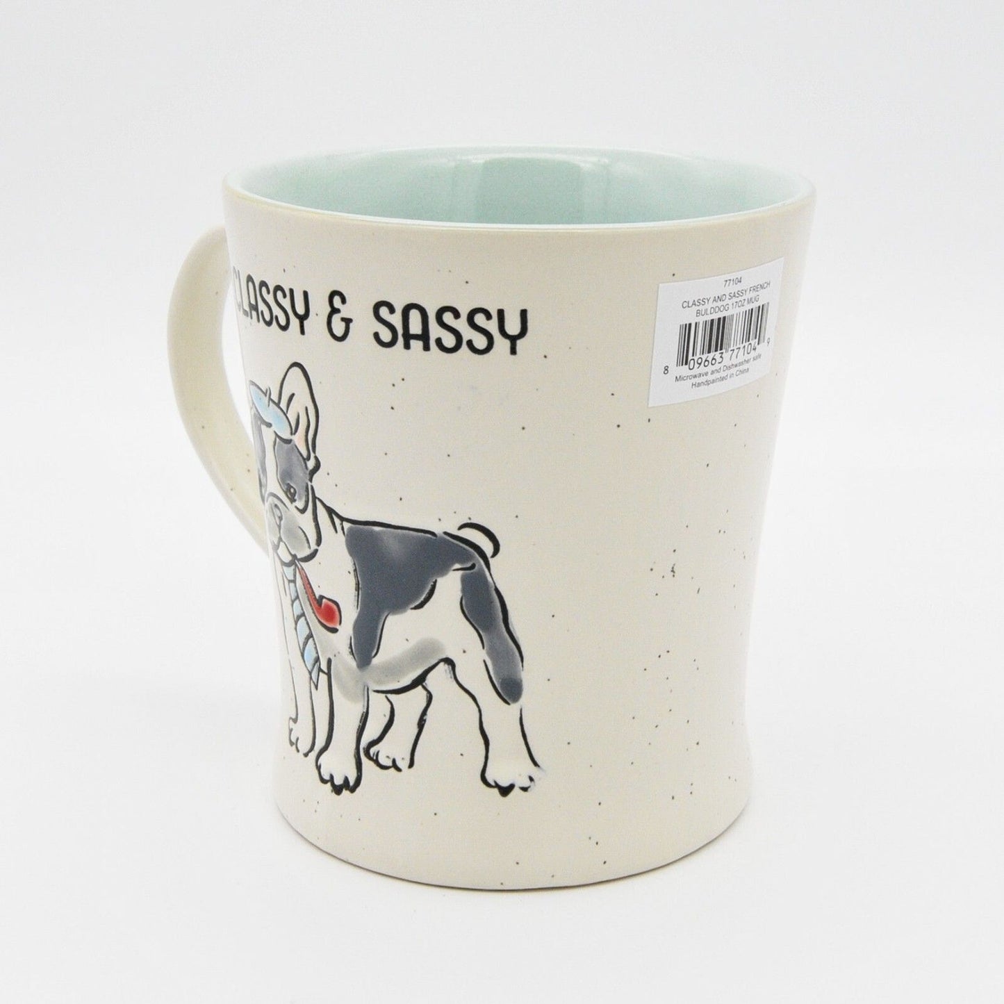 Classy & Sassy French Bulldog Mug, 17oz Ceramic Coffee Cup by Spectrum Designz