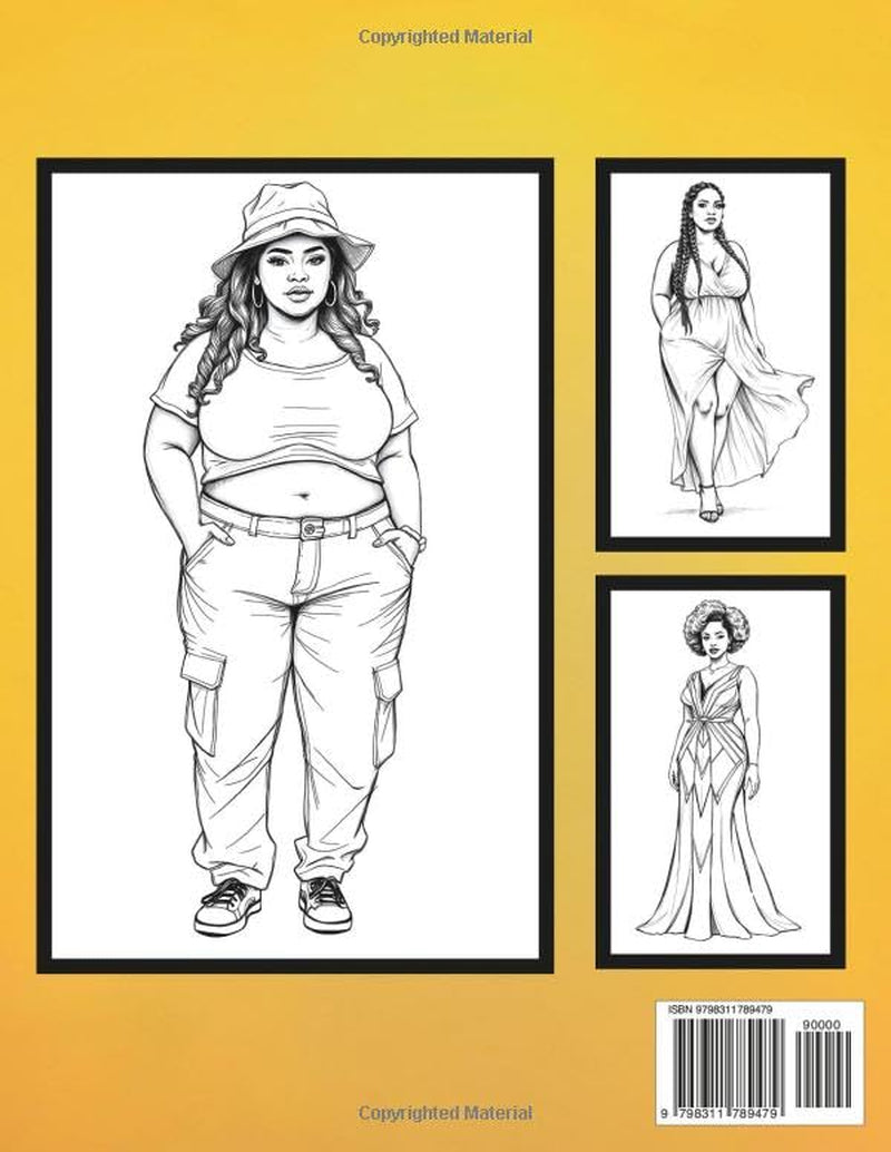 Curves & Colors: a Celebration of Form and Fashion: Black Curvy Women Coloring Book for Adults and Teens (Celebrating Black Women)