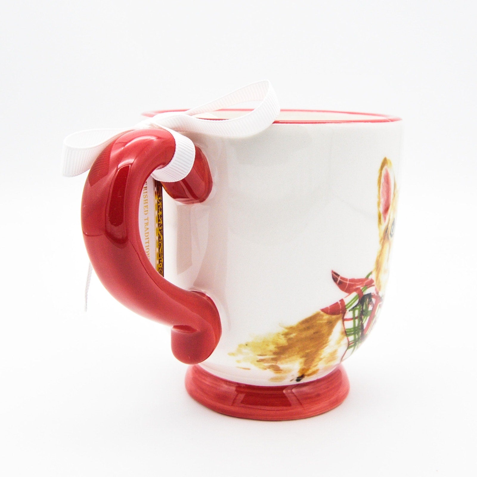 Christmas Corgi Mug, 16oz Ceramic Coffee Cup for Corgi Dog Lovers by Potter's Studio