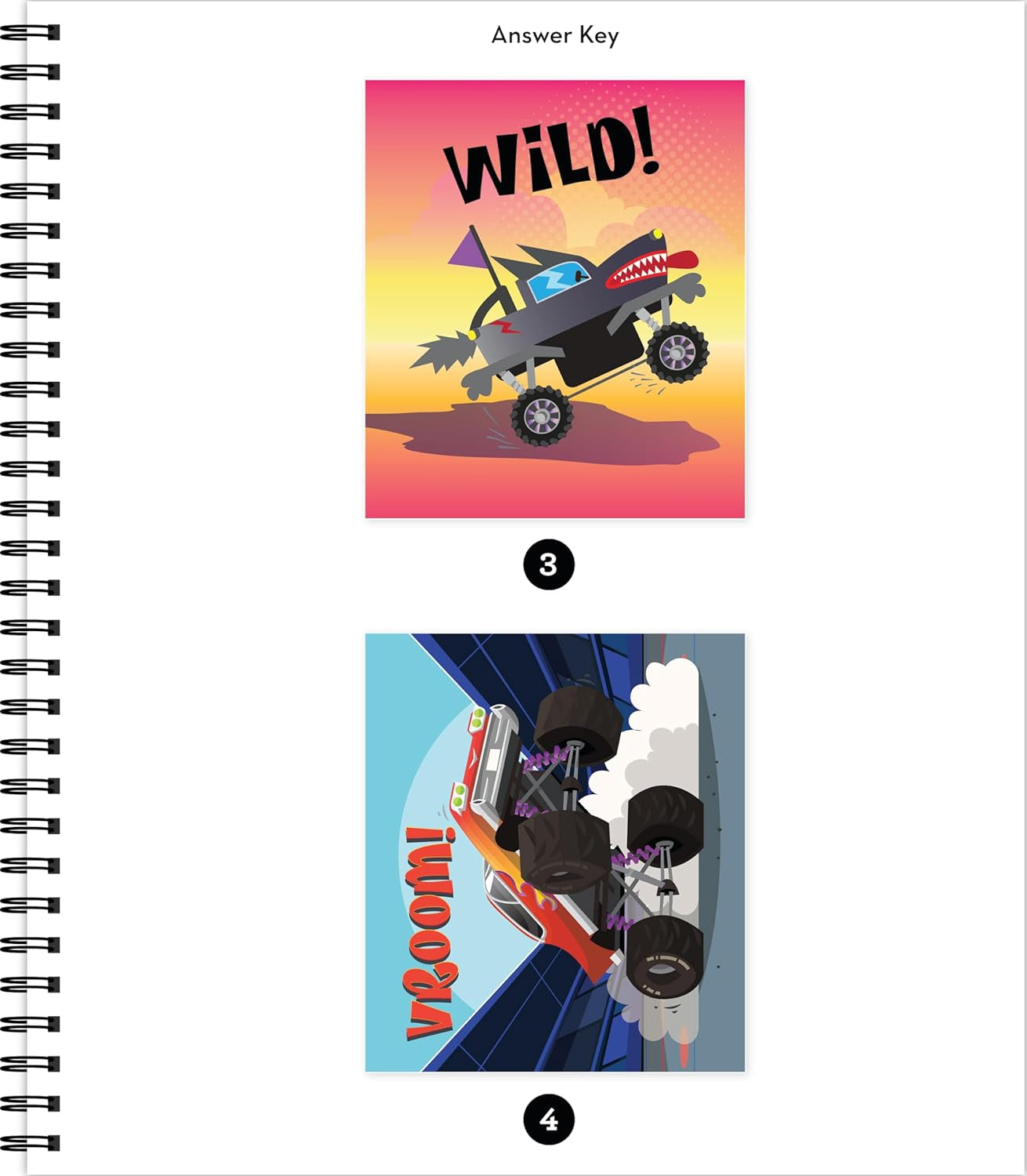 Brain Games - Sticker by Letter: Monster Trucks: Includes 1 Foil Sticker Sheet to Complete Each Image!