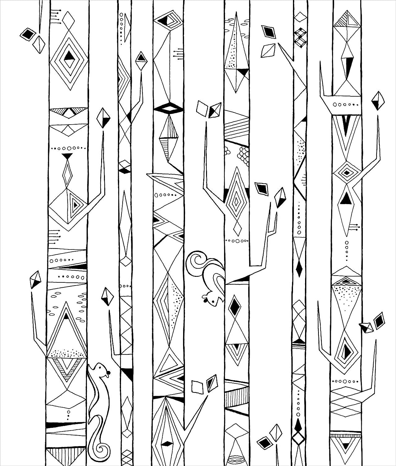 Color & Frame - in the Forest (Adult Coloring Book)