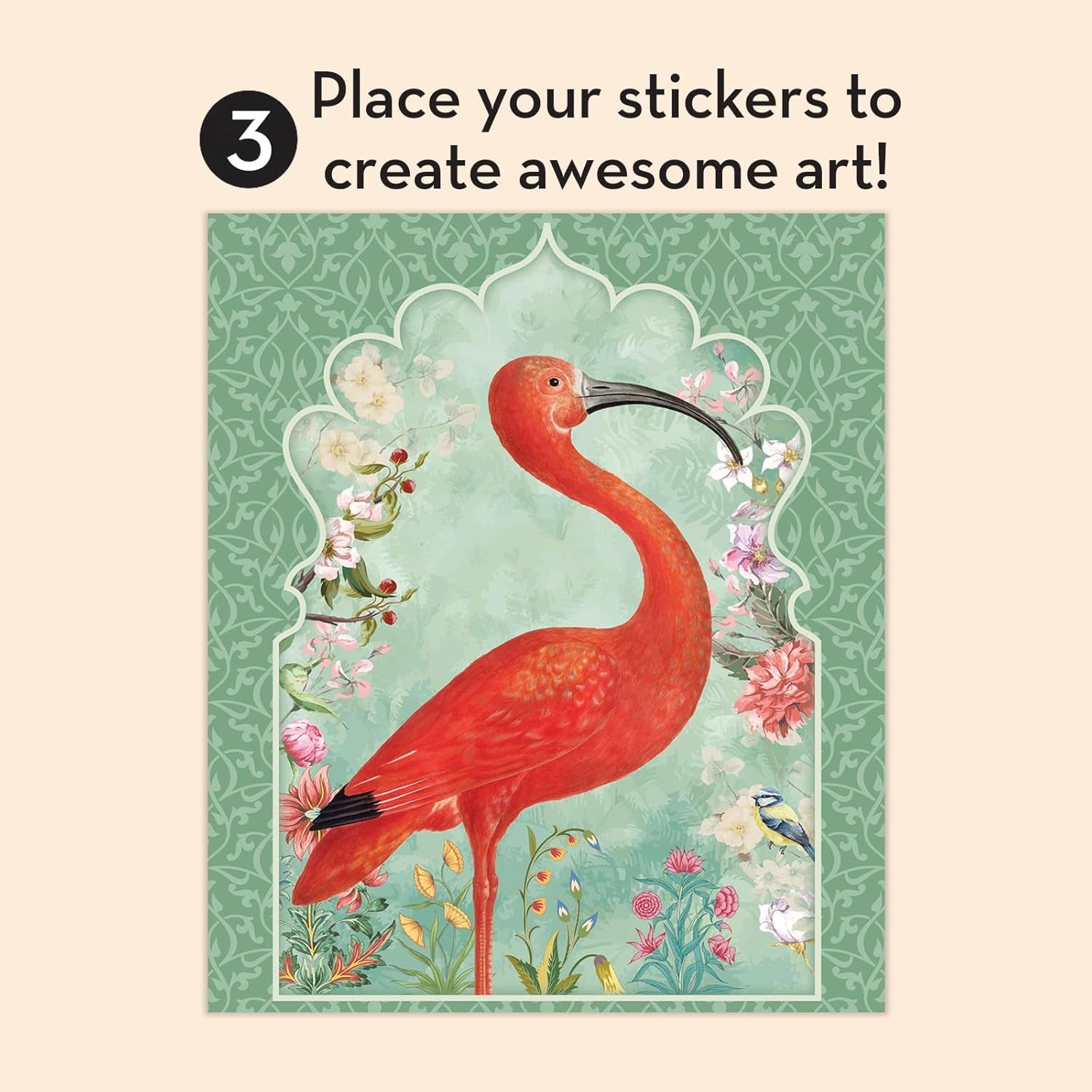 Brain Games - Sticker by Number - Vintage: Birds (28 Images to Sticker)