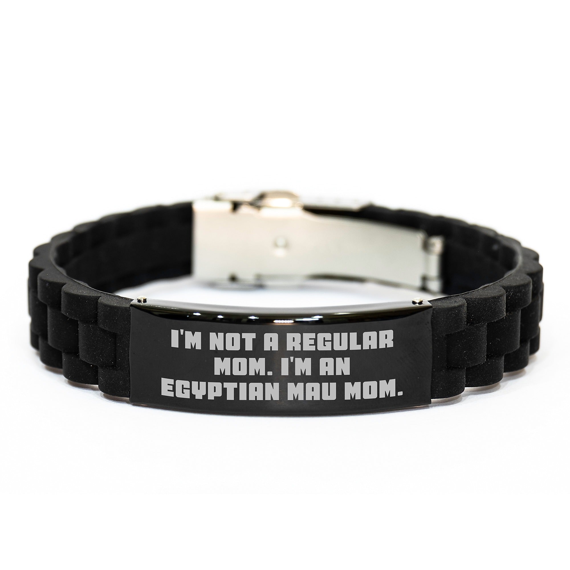 Egyptian Mau Cat Mom Graduation Gift Ideas Funny Quote Glide lock Clasp Bracelet Gifts from Family Friends