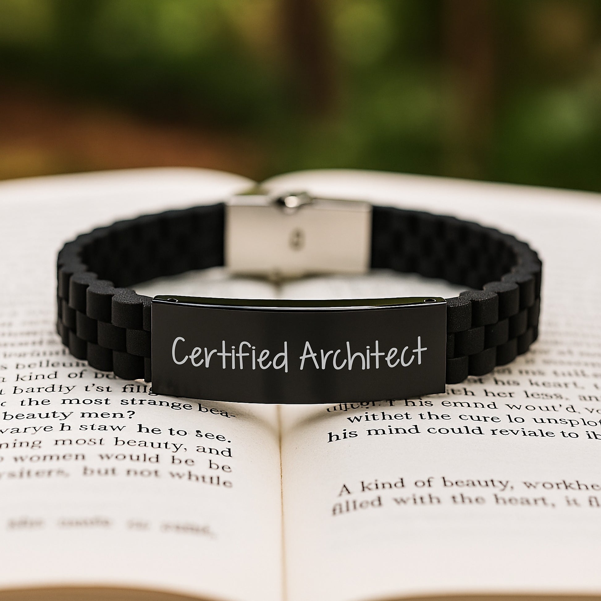 Funny Architect Gifts - Certified Quote - Adjustable Glide lock Clasp Bracelet for Men Women Friends Coworkers Family - Graduation Unique Gifts from Men Women Family - Image 2