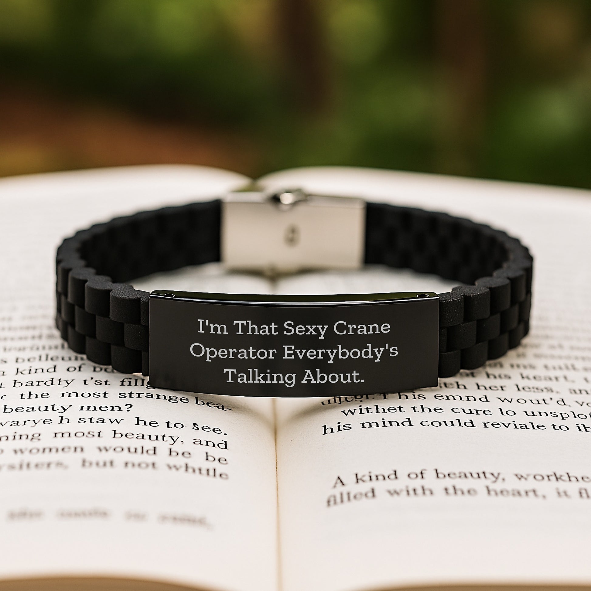 Sexy Crane Operator Gifts for Him, I'm That Sexy Crane Operator Everybody's Talking About. Glide lock Clasp Bracelet, Graduation Unique Gifts from Family - Image 2