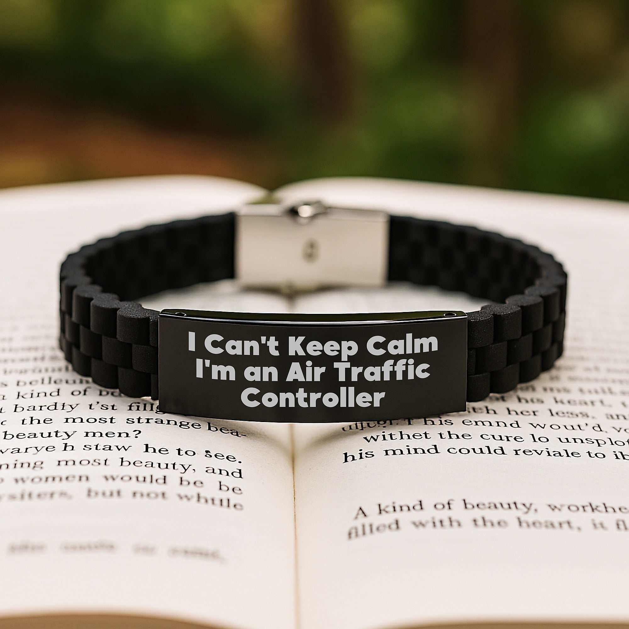 Funny Air Traffic Controller Gifts from Friends for Birthday - Glide lock Clasp Bracelet 'I Can't Keep Calm I'm An Air Traffic Controller' - Unique Air Traffic Controller Accessories - Image 2